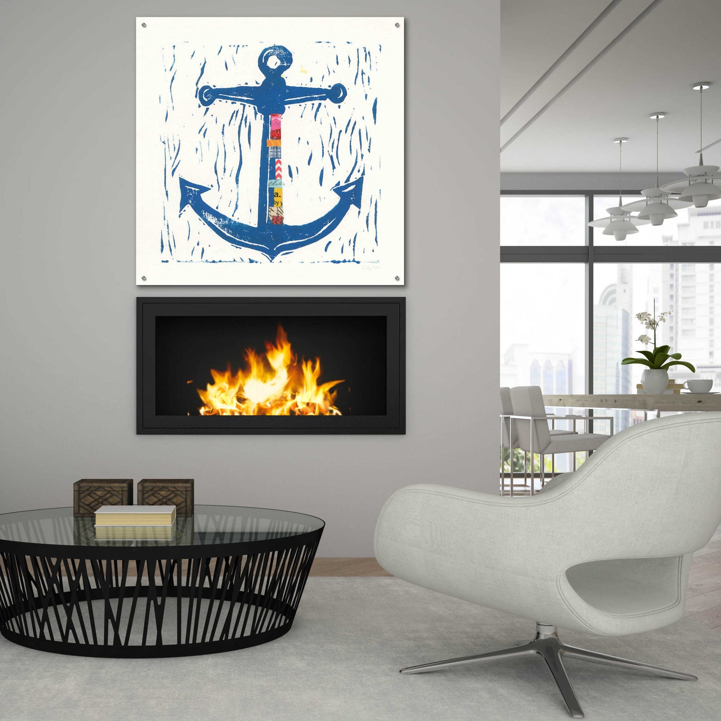 Epic Art 'Nautical Collage III' by Courtney Prahl, Acrylic Glass Wall Art,36x36