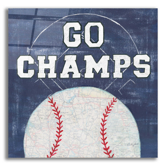 Epic Art 'On the Field III Go Champs' by Courtney Prahl, Acrylic Glass Wall Art