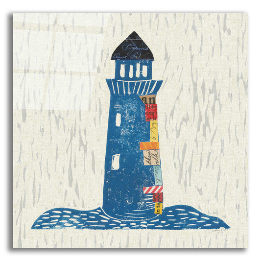 Epic Art 'Nautical Collage II on Linen' by Courtney Prahl, Acrylic Glass Wall Art