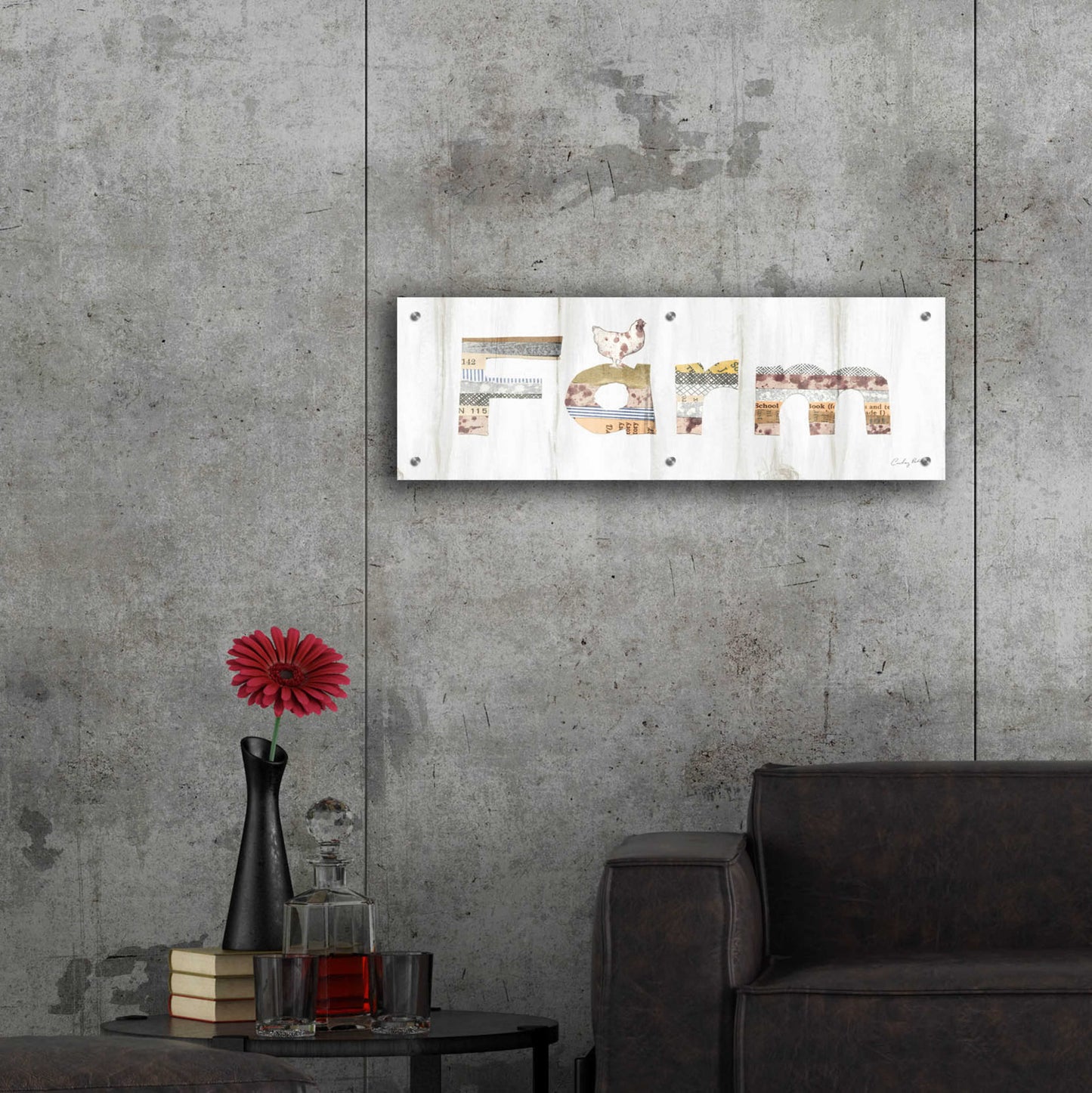 Epic Art 'Farm Family IV' by Courtney Prahl, Acrylic Glass Wall Art,36x12