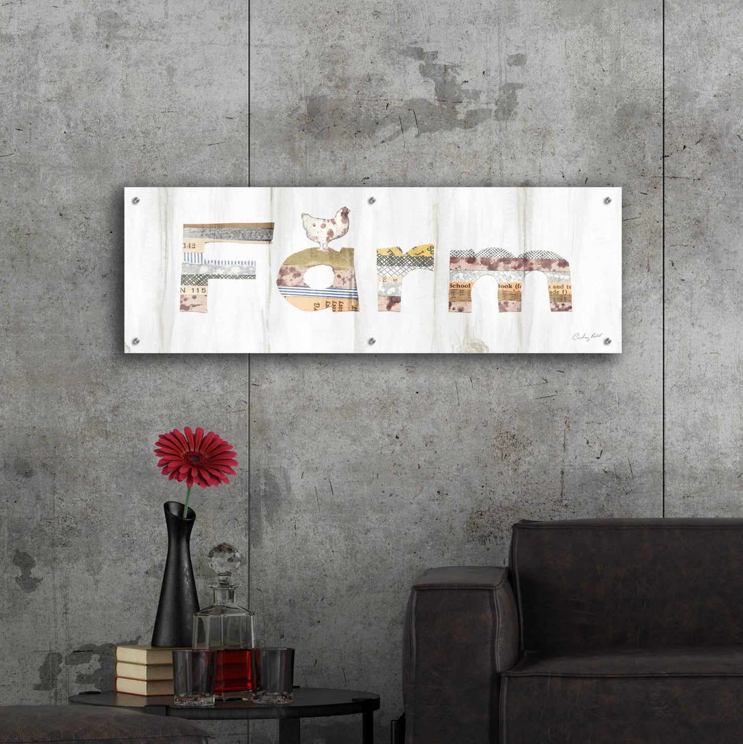 Epic Art 'Farm Family IV' by Courtney Prahl, Acrylic Glass Wall Art,48x16