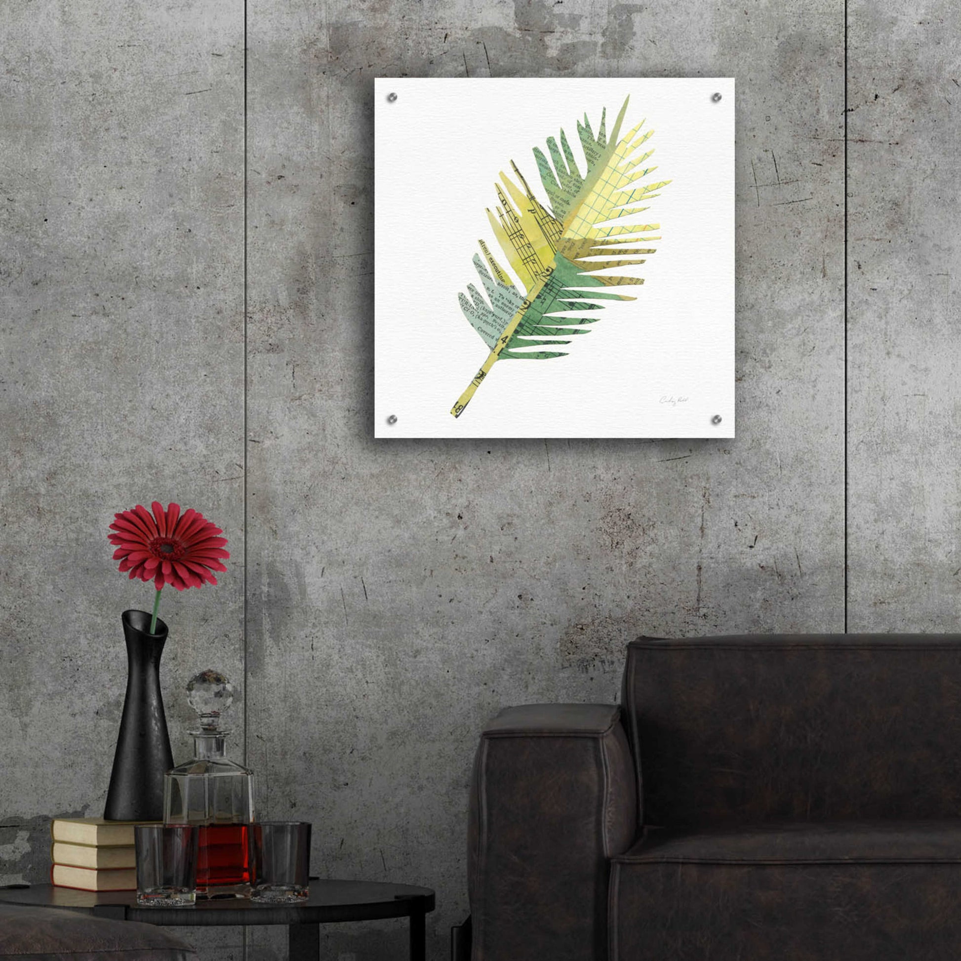 Epic Art 'Tropical Fun Palms I' by Courtney Prahl, Acrylic Glass Wall Art,24x24
