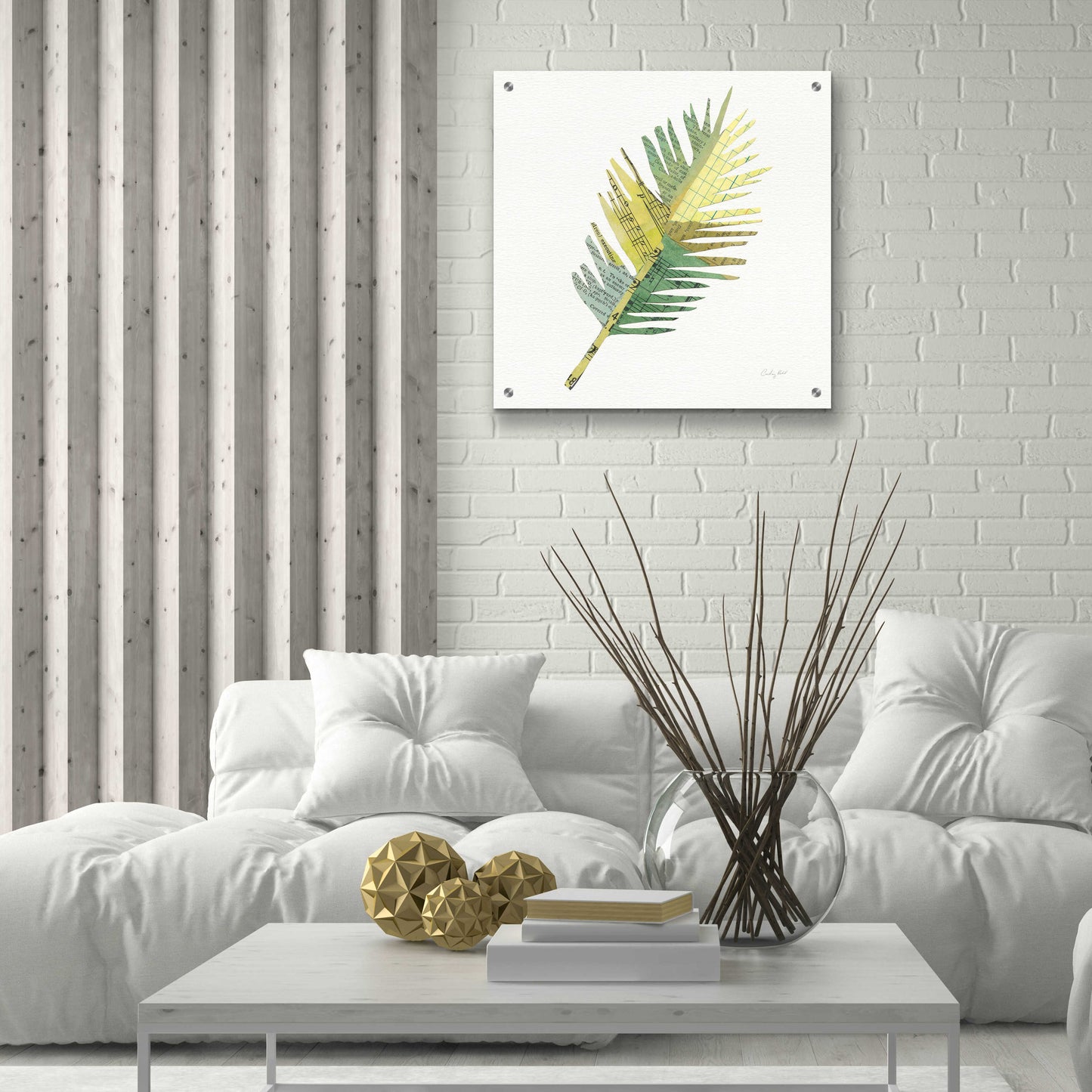 Epic Art 'Tropical Fun Palms I' by Courtney Prahl, Acrylic Glass Wall Art,24x24