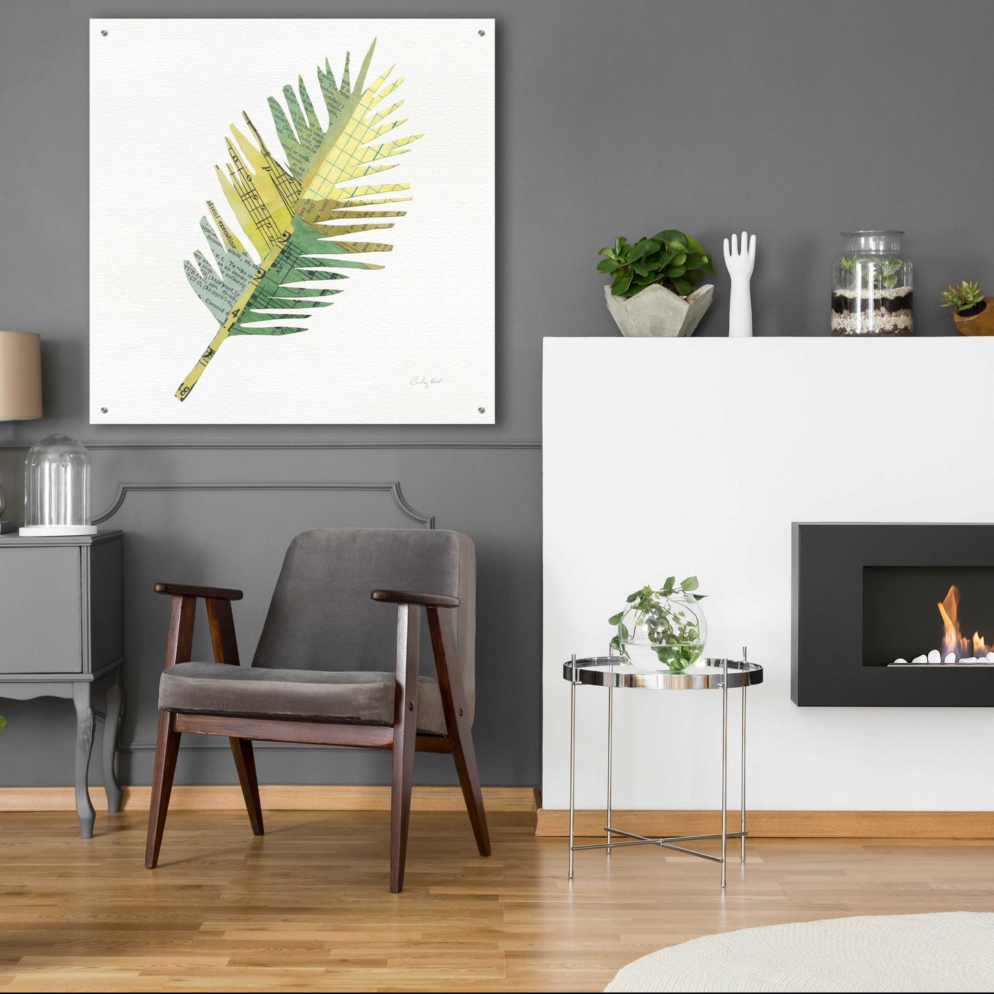 Epic Art 'Tropical Fun Palms I' by Courtney Prahl, Acrylic Glass Wall Art,36x36