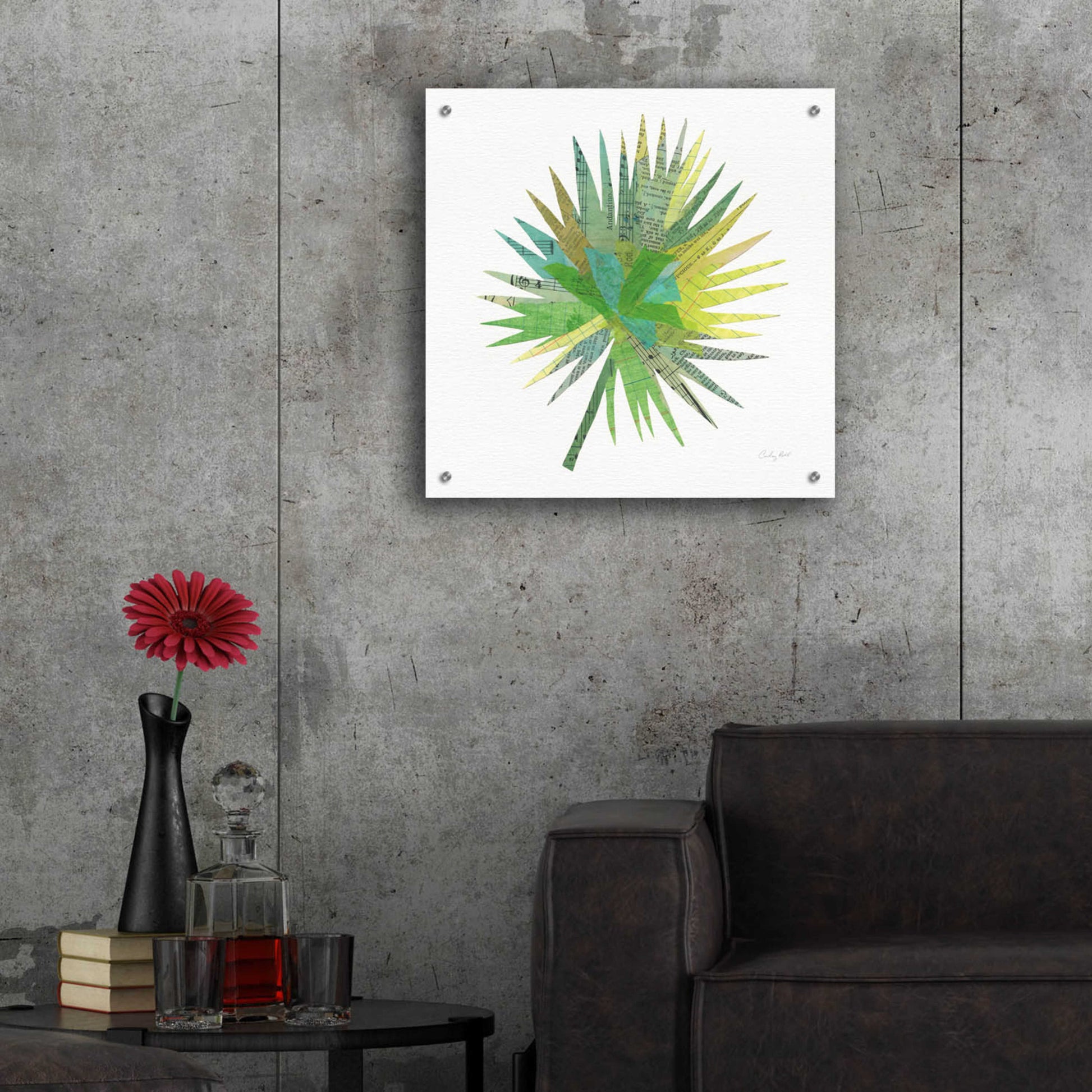 Epic Art 'Tropical Fun Palms IIII' by Courtney Prahl, Acrylic Glass Wall Art,24x24