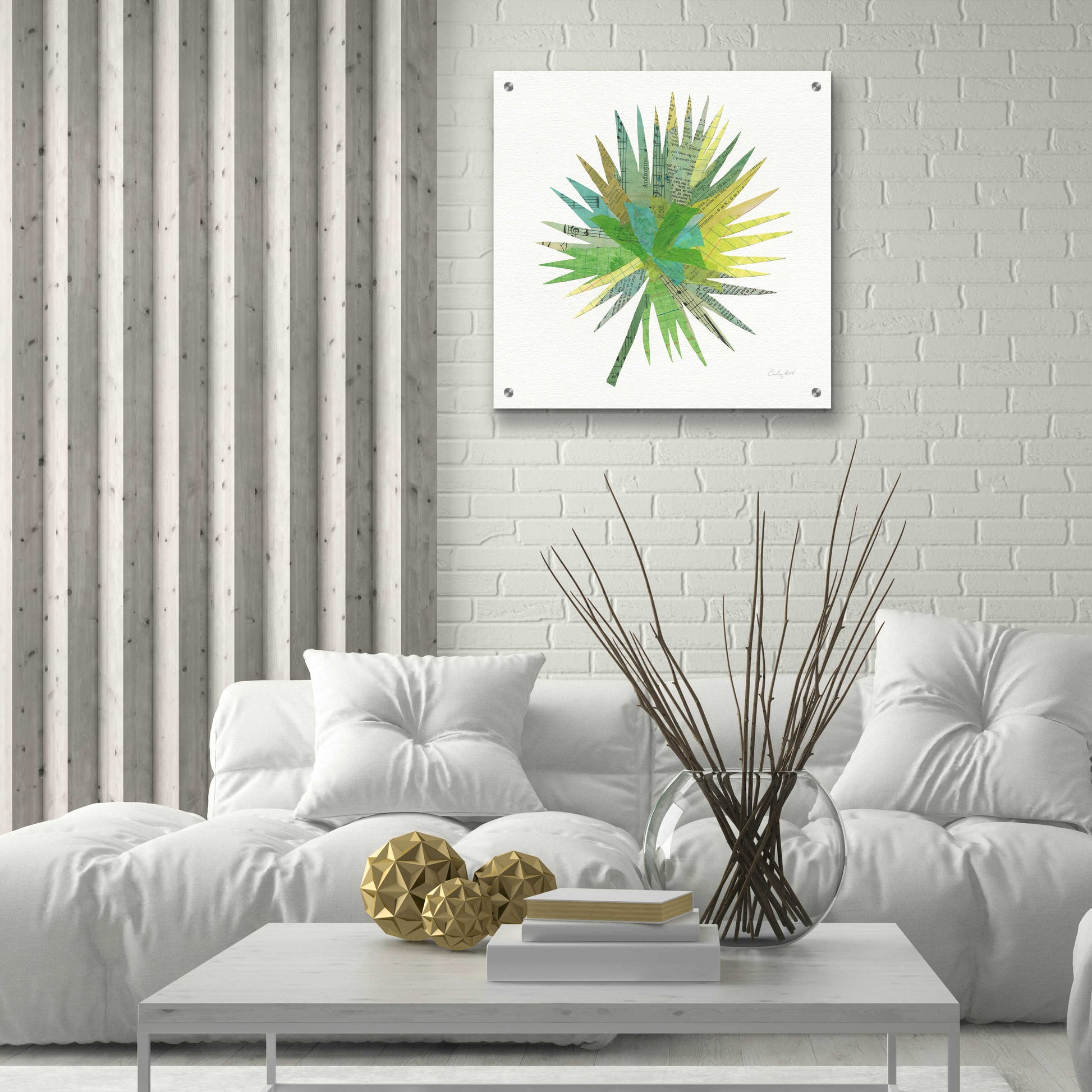 Epic Art 'Tropical Fun Palms IIII' by Courtney Prahl, Acrylic Glass Wall Art,24x24