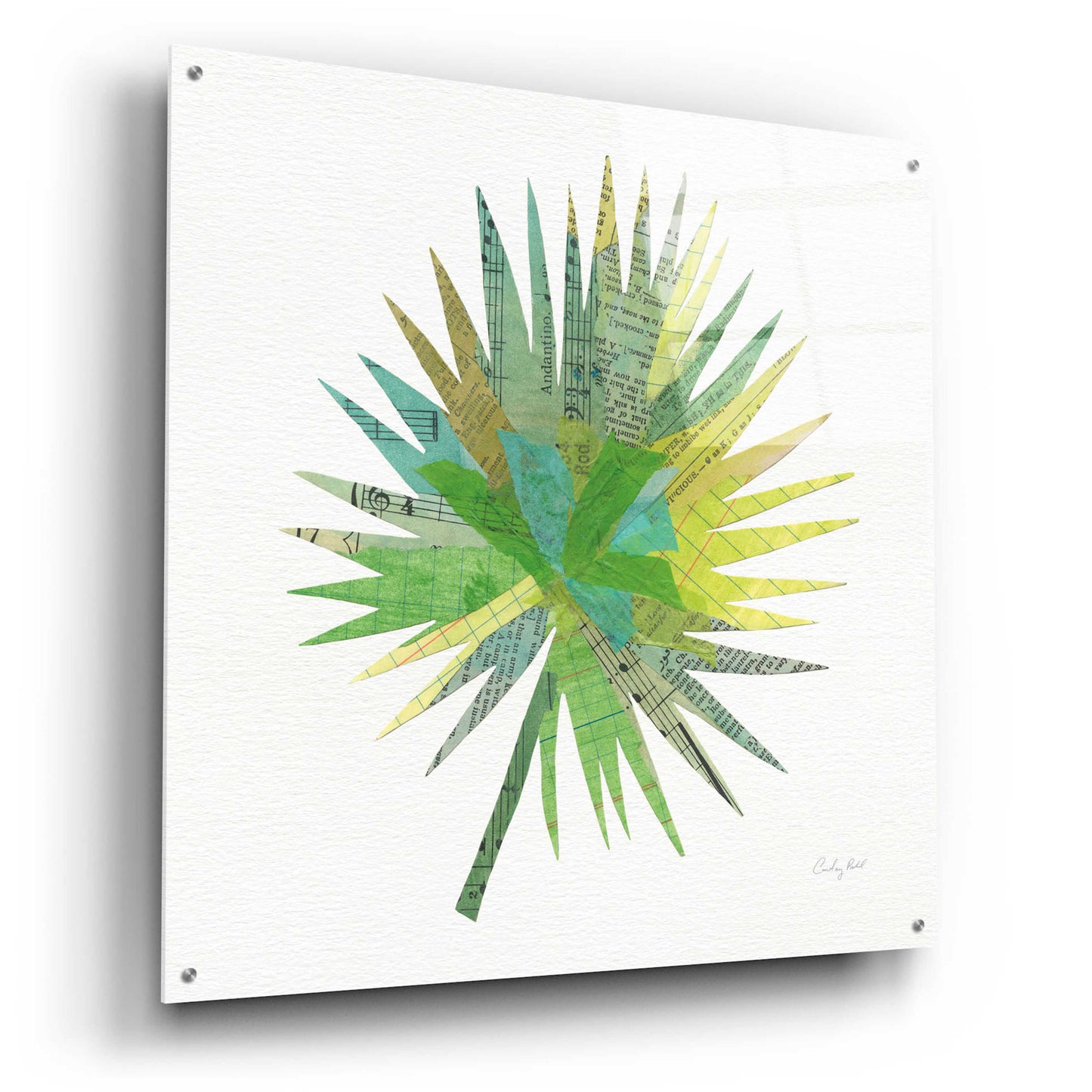 Epic Art 'Tropical Fun Palms IIII' by Courtney Prahl, Acrylic Glass Wall Art,36x36