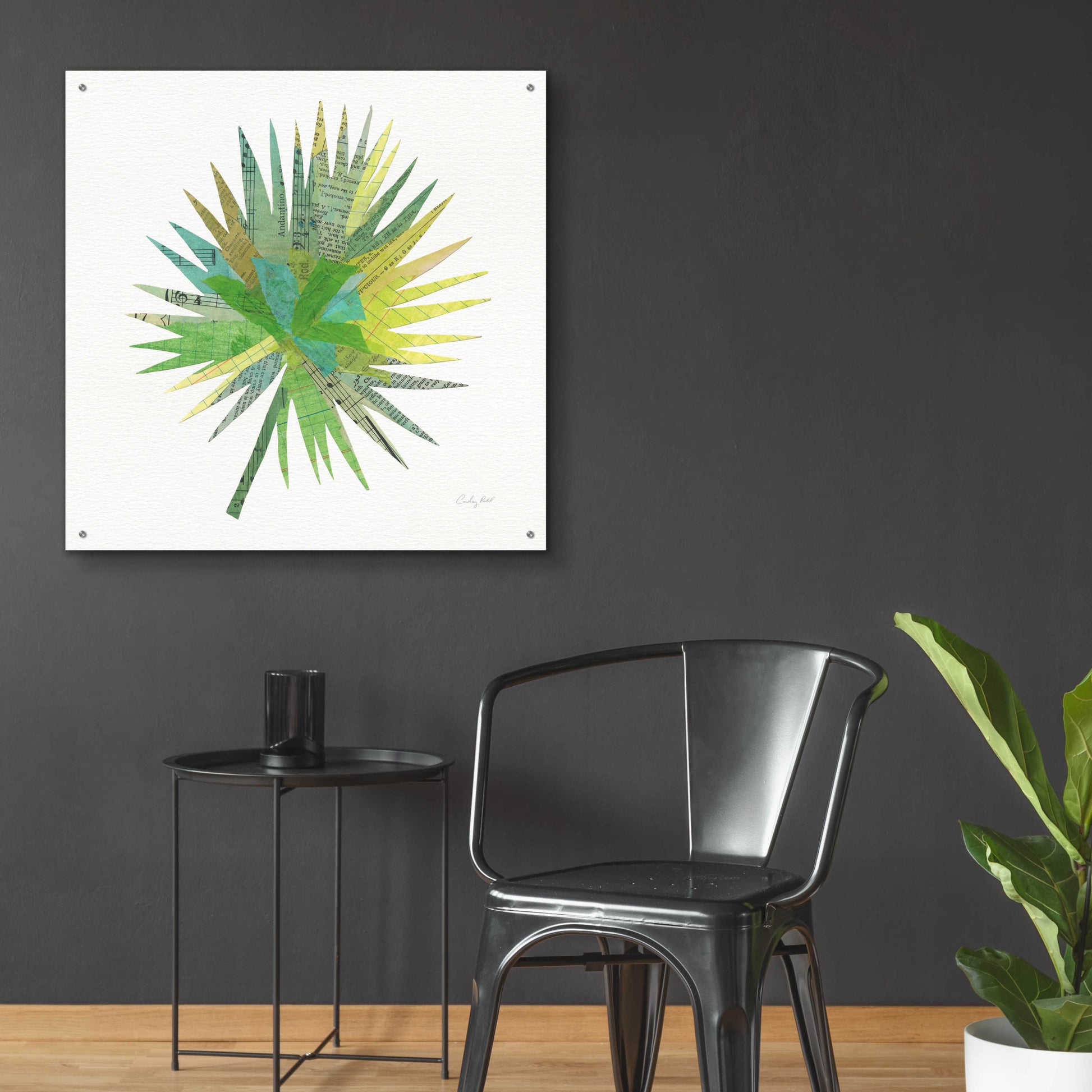 Epic Art 'Tropical Fun Palms IIII' by Courtney Prahl, Acrylic Glass Wall Art,36x36