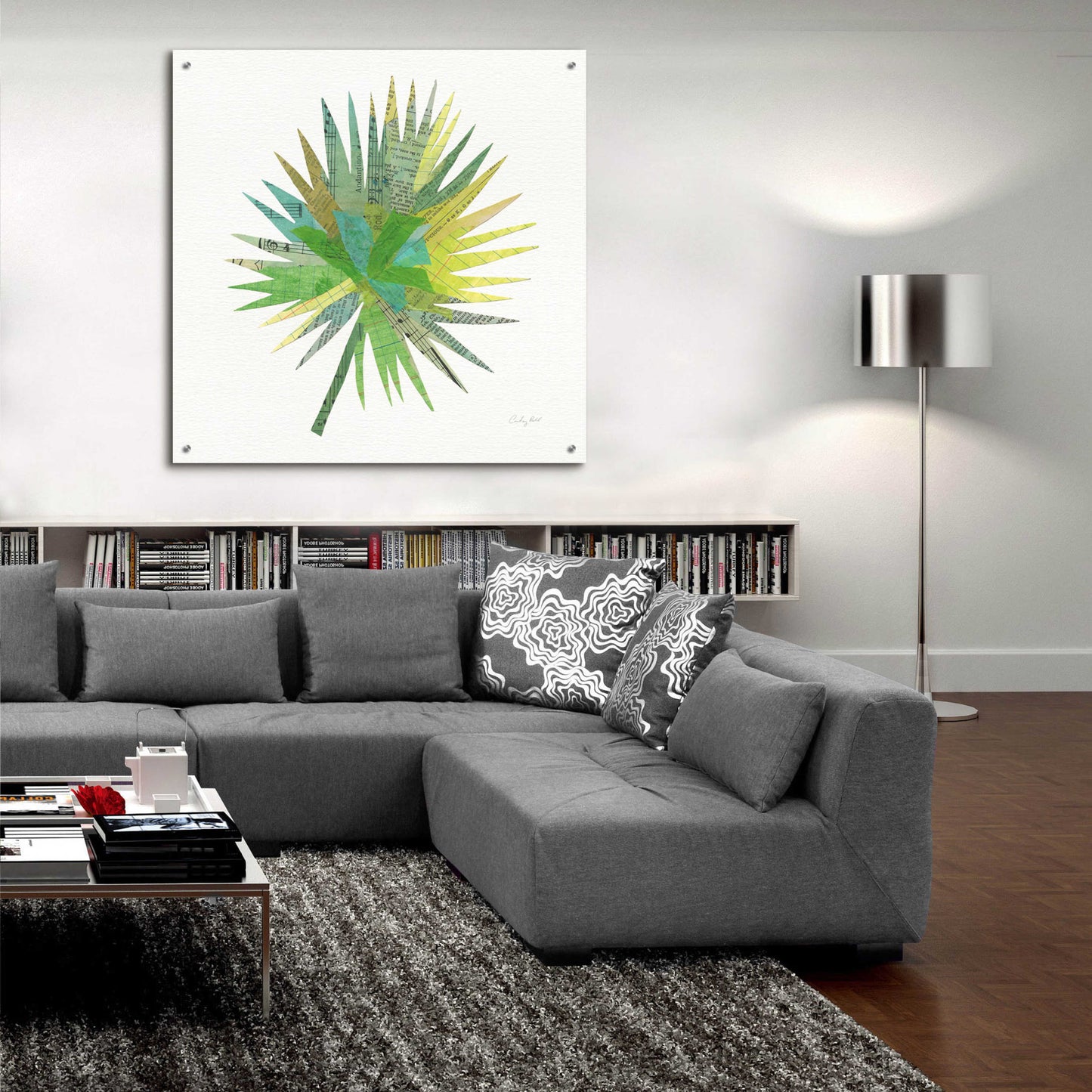 Epic Art 'Tropical Fun Palms IIII' by Courtney Prahl, Acrylic Glass Wall Art,36x36