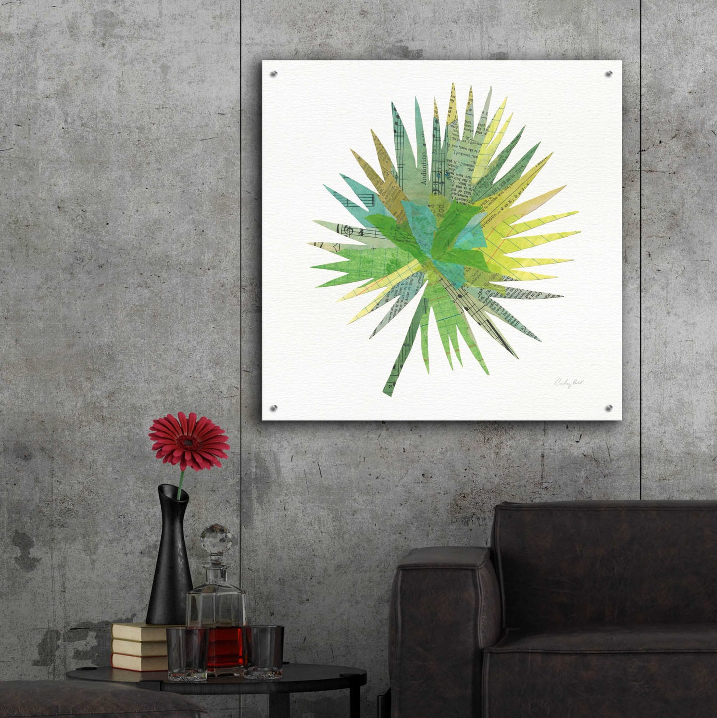 Epic Art 'Tropical Fun Palms IIII' by Courtney Prahl, Acrylic Glass Wall Art,36x36