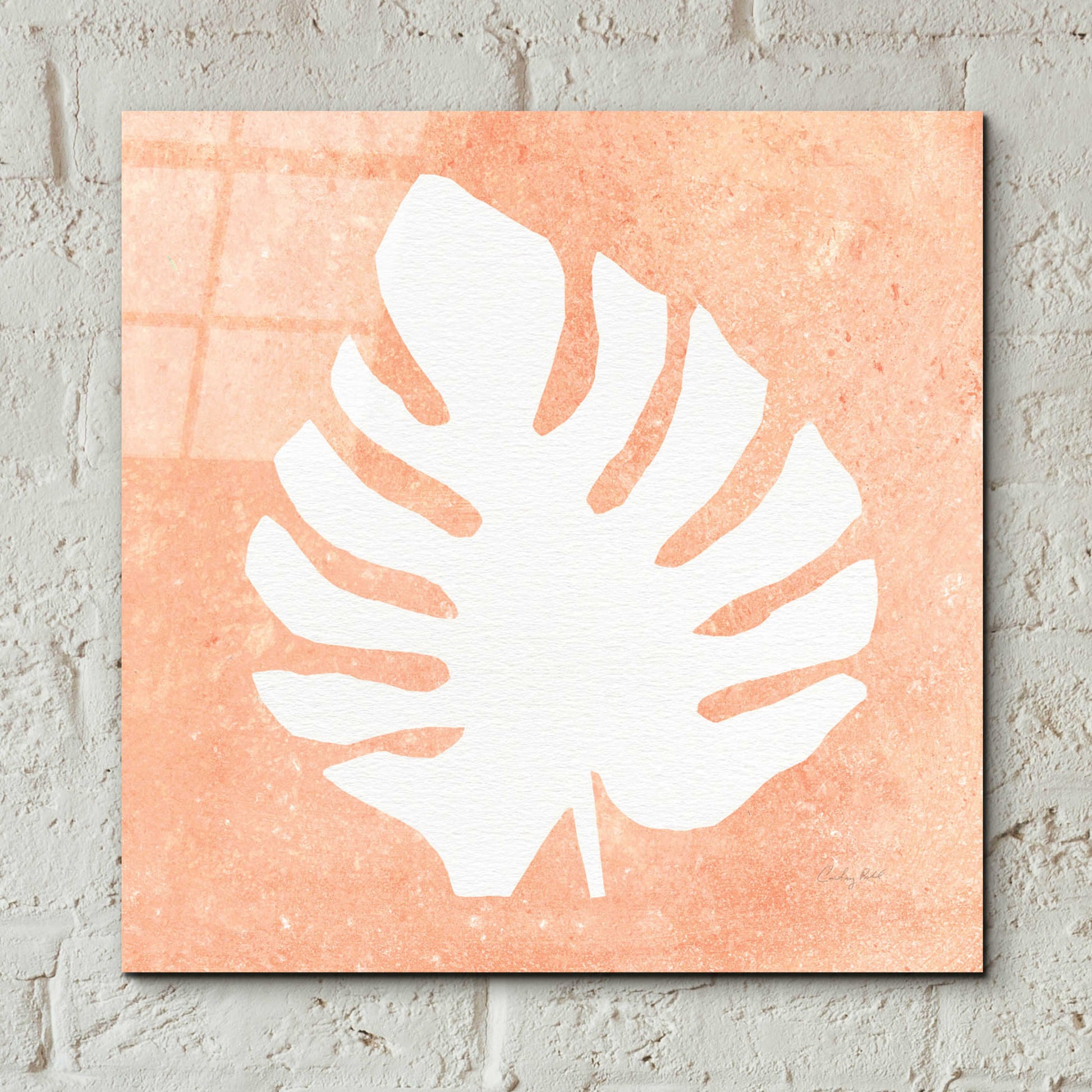 Epic Art 'Tropical Fun Palms Silhouette II' by Courtney Prahl, Acrylic Glass Wall Art,12x12