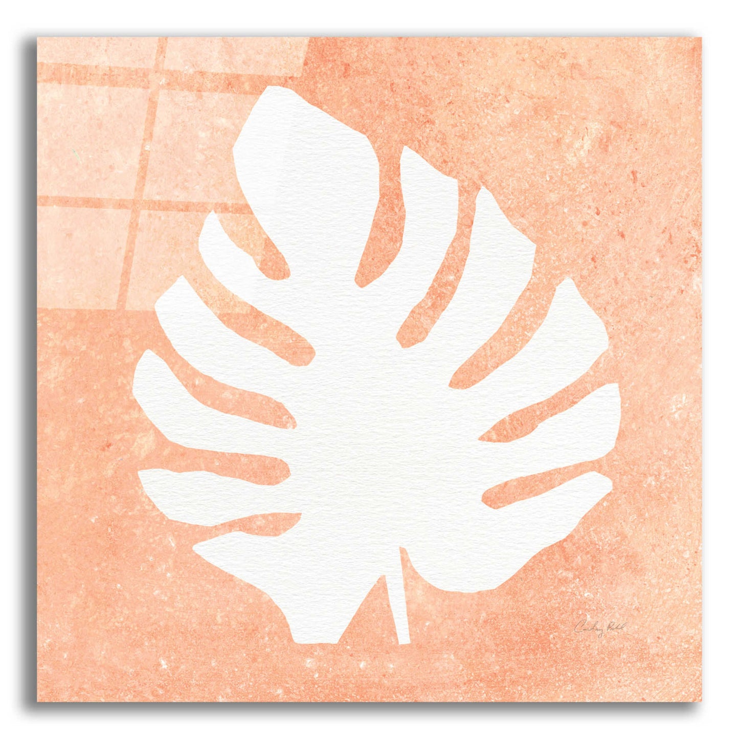 Epic Art 'Tropical Fun Palms Silhouette II' by Courtney Prahl, Acrylic Glass Wall Art,12x12