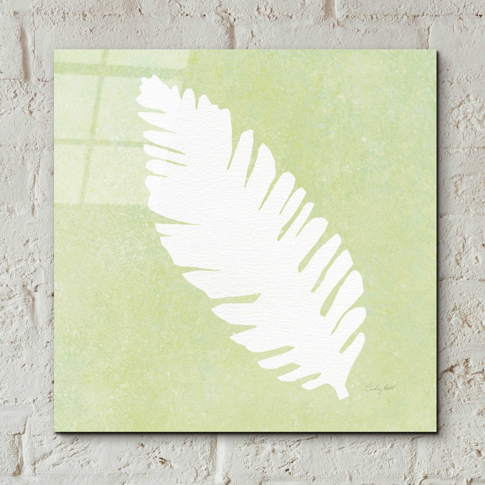 Epic Art 'Tropical Fun Palms Silhouette IV' by Courtney Prahl, Acrylic Glass Wall Art,12x12