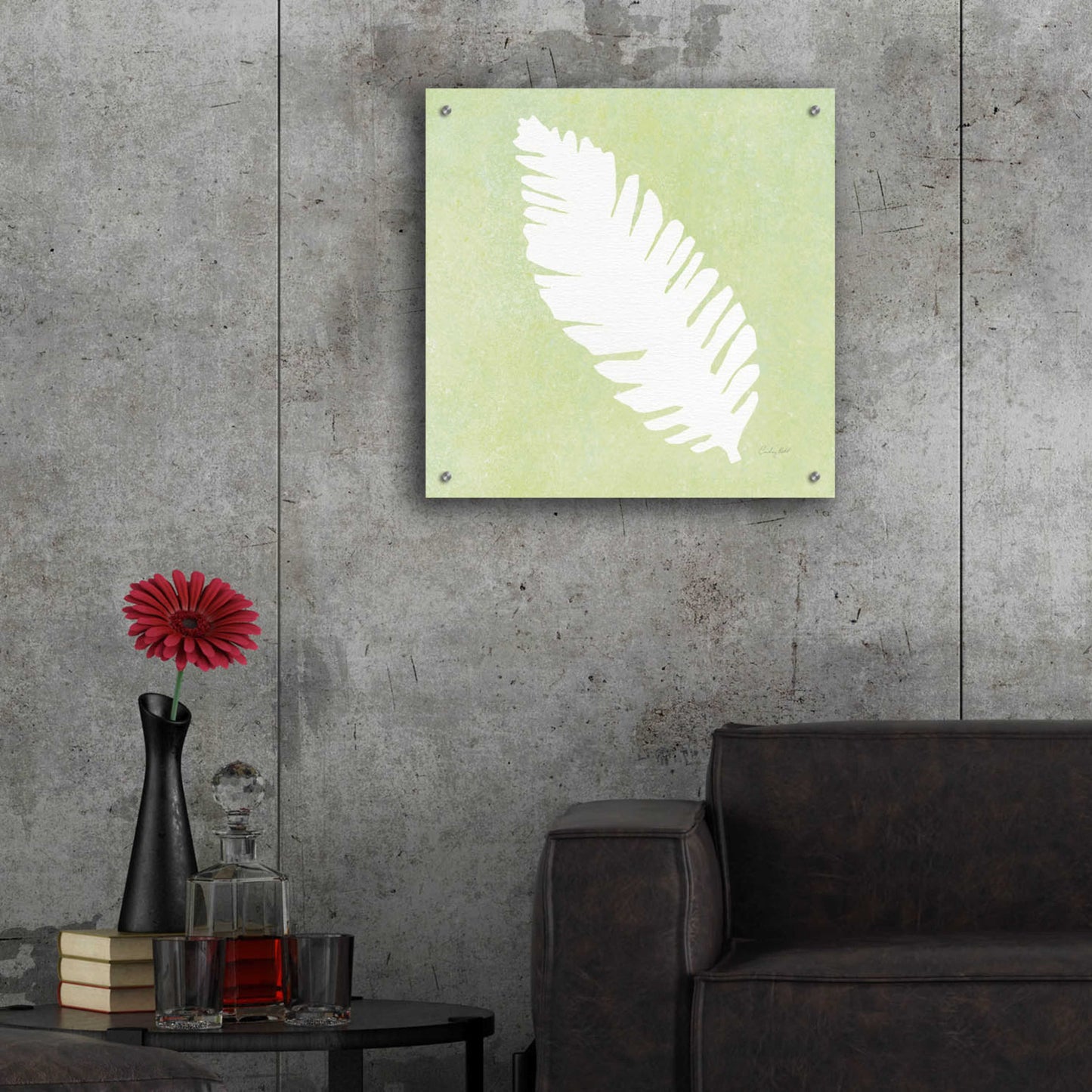 Epic Art 'Tropical Fun Palms Silhouette IV' by Courtney Prahl, Acrylic Glass Wall Art,24x24