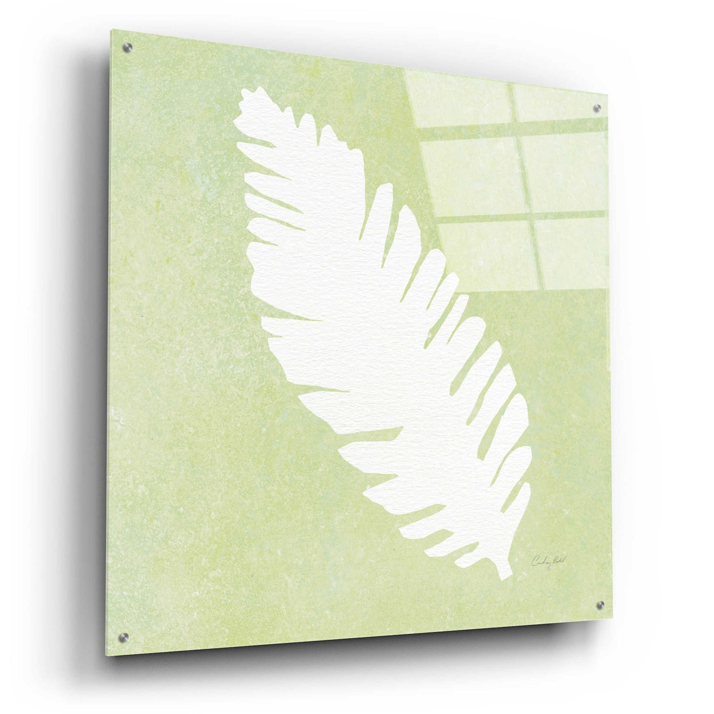 Epic Art 'Tropical Fun Palms Silhouette IV' by Courtney Prahl, Acrylic Glass Wall Art,36x36