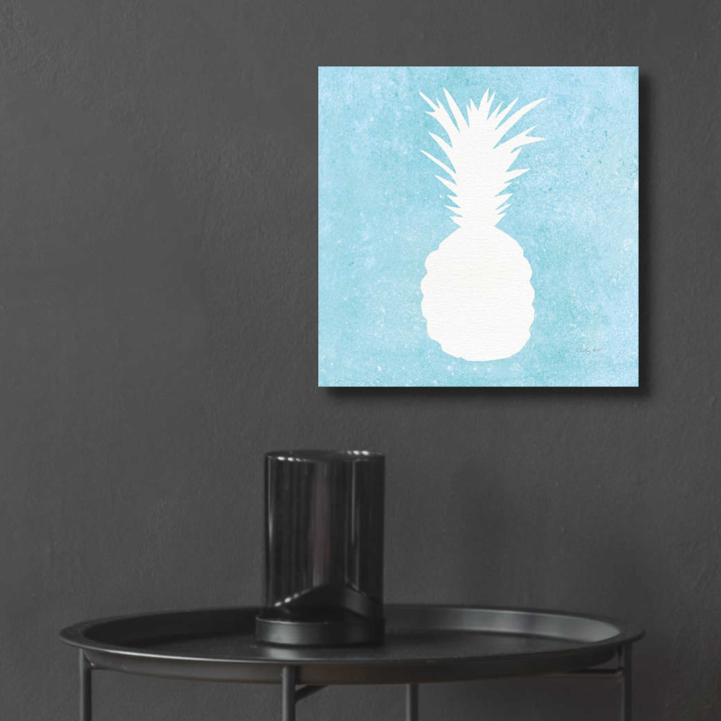Epic Art 'Tropical Fun Pineapple Silhouette I' by Courtney Prahl, Acrylic Glass Wall Art,12x12