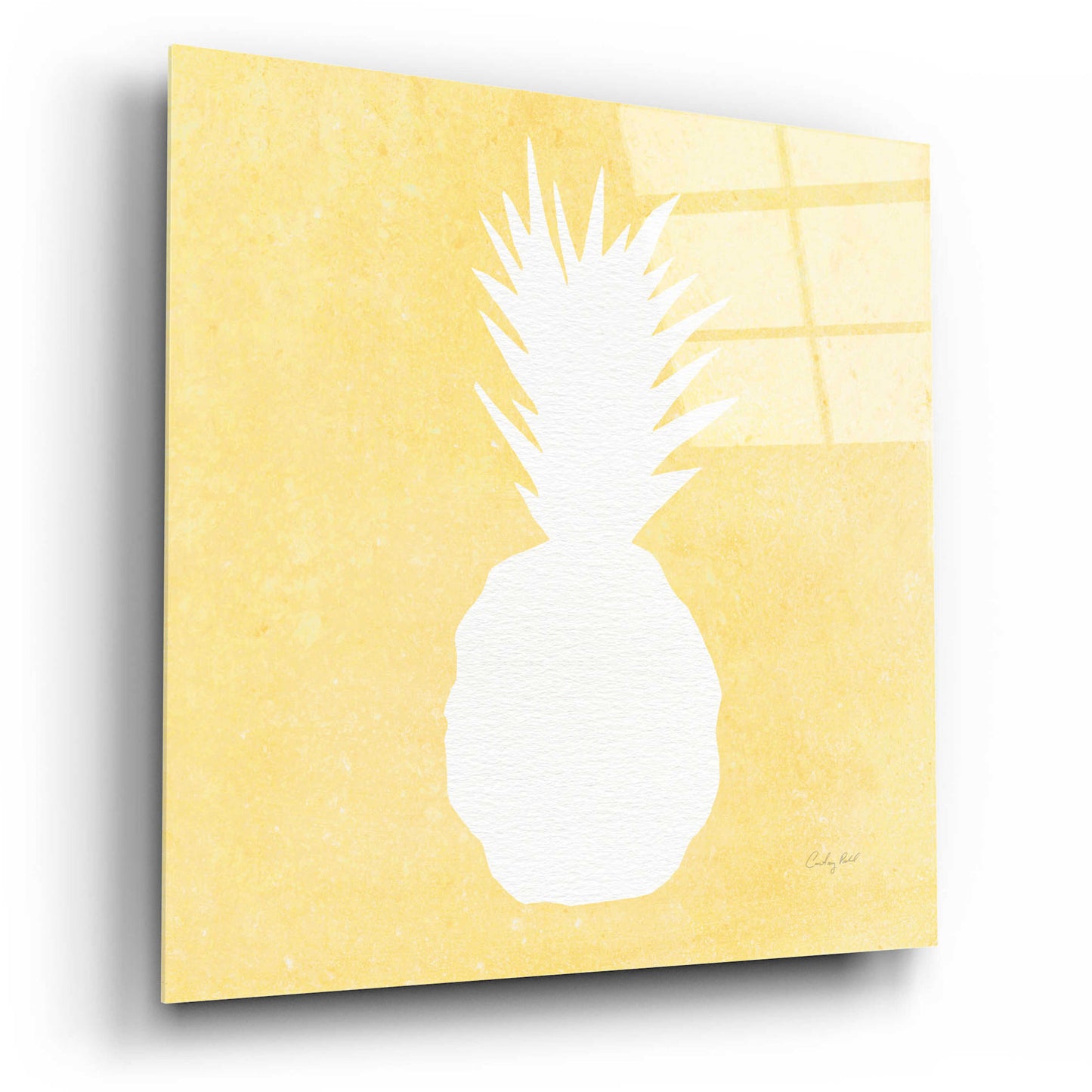 Epic Art 'Tropical Fun Pineapple Silhouette II' by Courtney Prahl, Acrylic Glass Wall Art,12x12