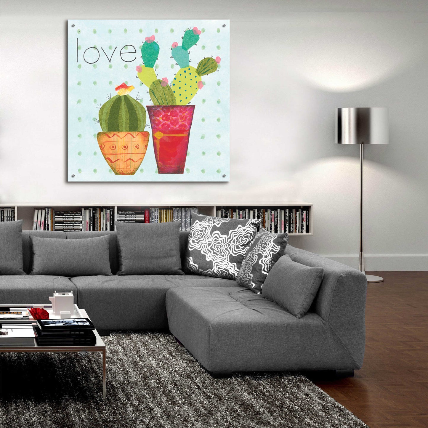 Epic Art 'Southwest Cactus III' by Courtney Prahl, Acrylic Glass Wall Art,36x36