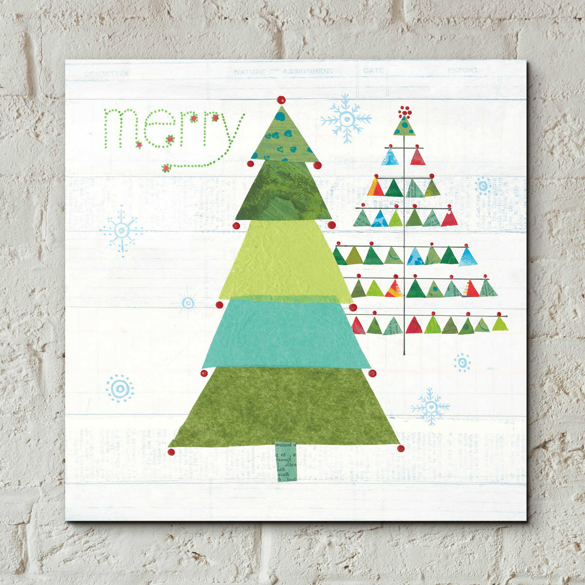 Epic Art 'Christmas Patchwork I' by Courtney Prahl, Acrylic Glass Wall Art,12x12