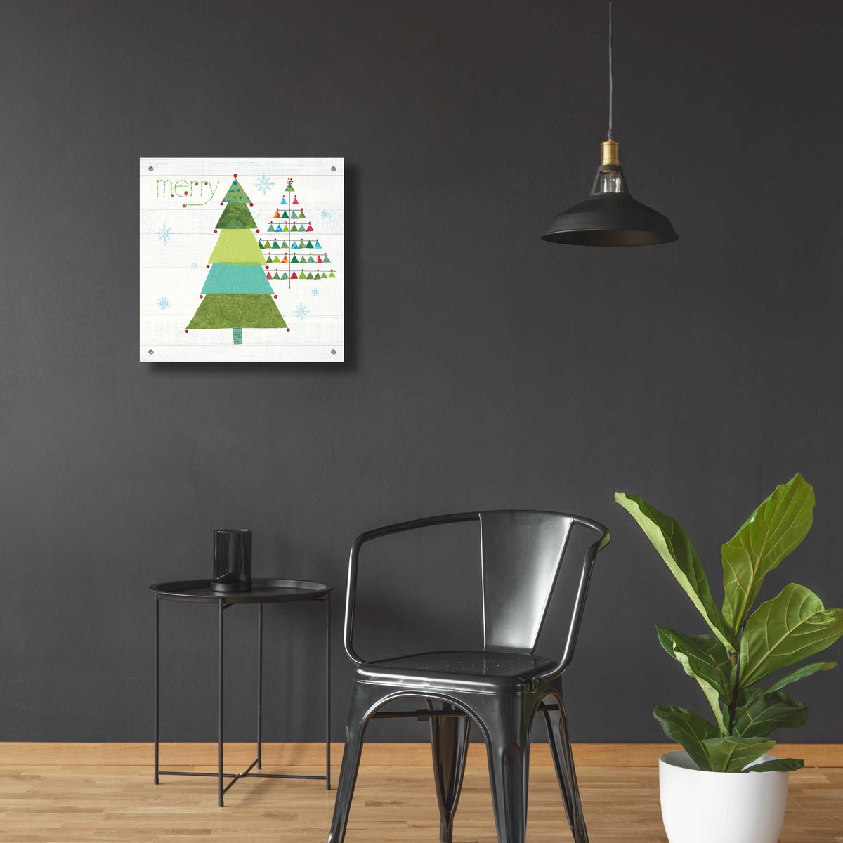 Epic Art 'Christmas Patchwork I' by Courtney Prahl, Acrylic Glass Wall Art,24x24