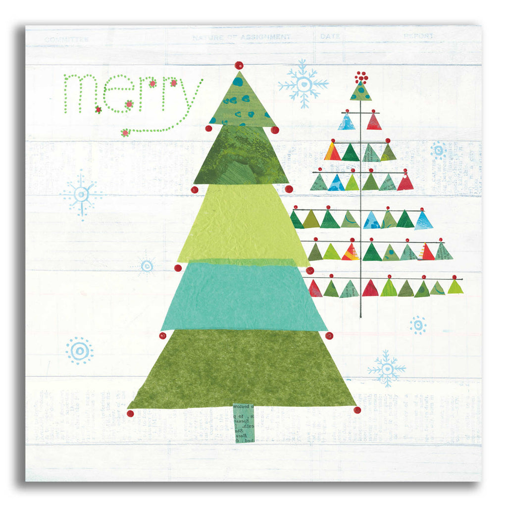 Epic Art 'Christmas Patchwork I' by Courtney Prahl, Acrylic Glass Wall Art