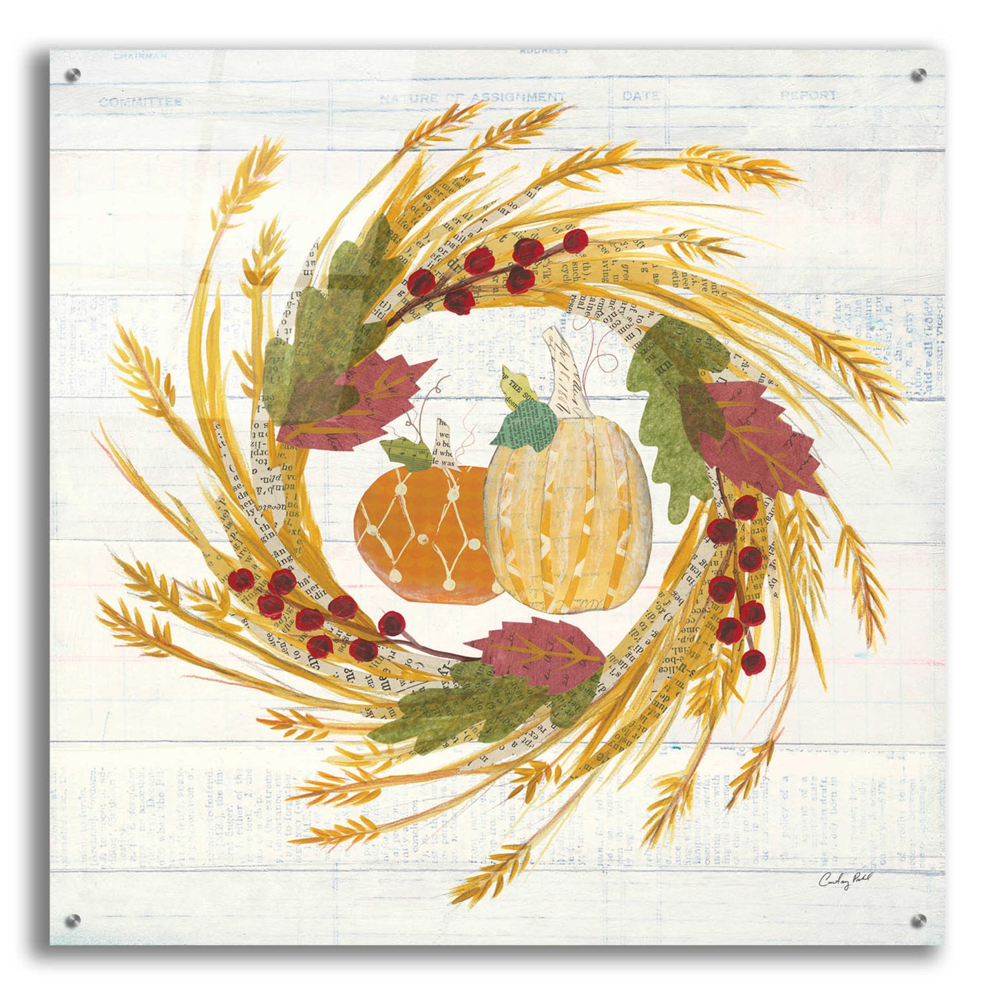 Epic Art 'Autumn Bounty II' by Courtney Prahl, Acrylic Glass Wall Art,36x36