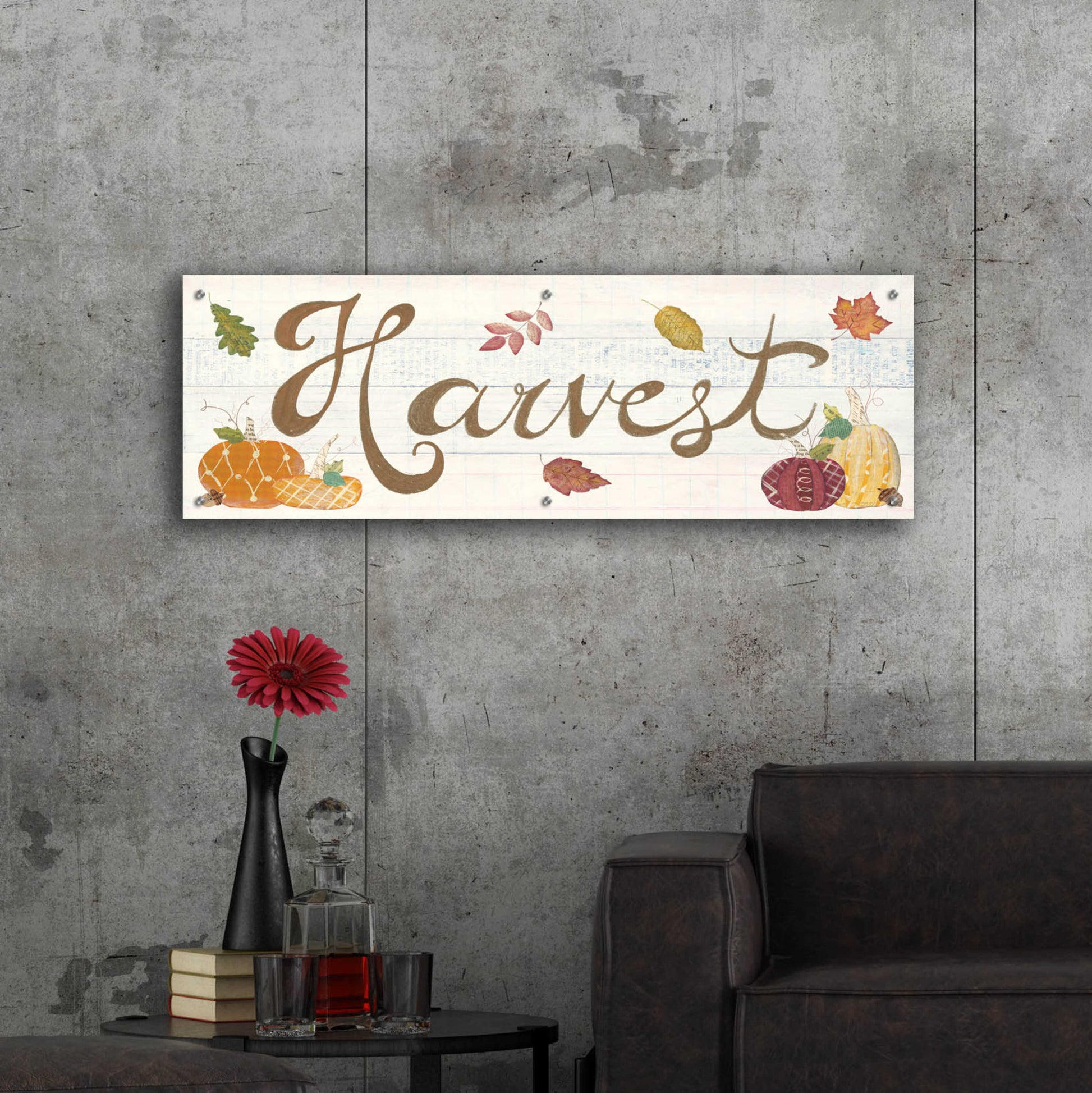 Epic Art 'Autumn Bounty III' by Courtney Prahl, Acrylic Glass Wall Art,48x16