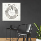 Epic Art 'Christmas Patchwork III Neutral' by Courtney Prahl, Acrylic Glass Wall Art,36x36