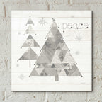 Epic Art 'Christmas Patchwork IV Neutral' by Courtney Prahl, Acrylic Glass Wall Art,12x12