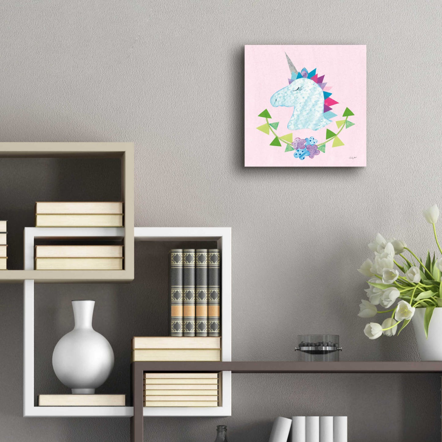 Epic Art 'Unicorn Power IV by Courtney Prahl, Acrylic Glass Wall Art,12x12