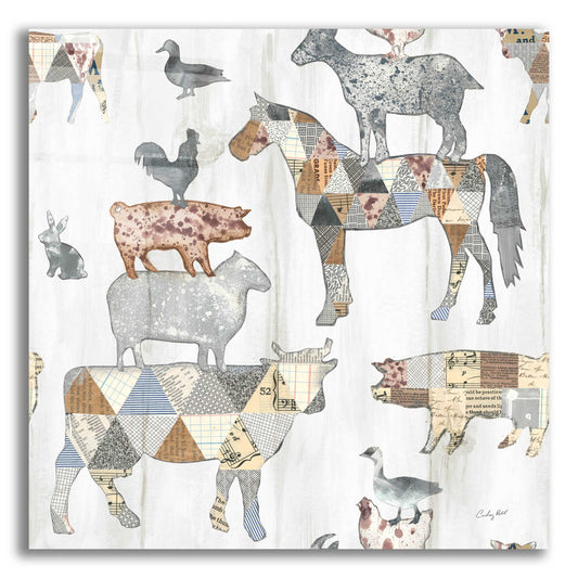 Epic Art 'Farm Family Pattern IV by Courtney Prahl, Acrylic Glass Wall Art