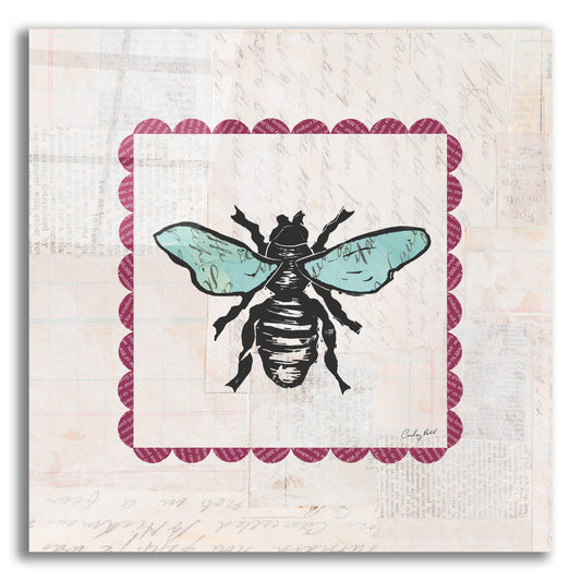 Epic Art 'Bee Stamp Bright by Courtney Prahl, Acrylic Glass Wall Art