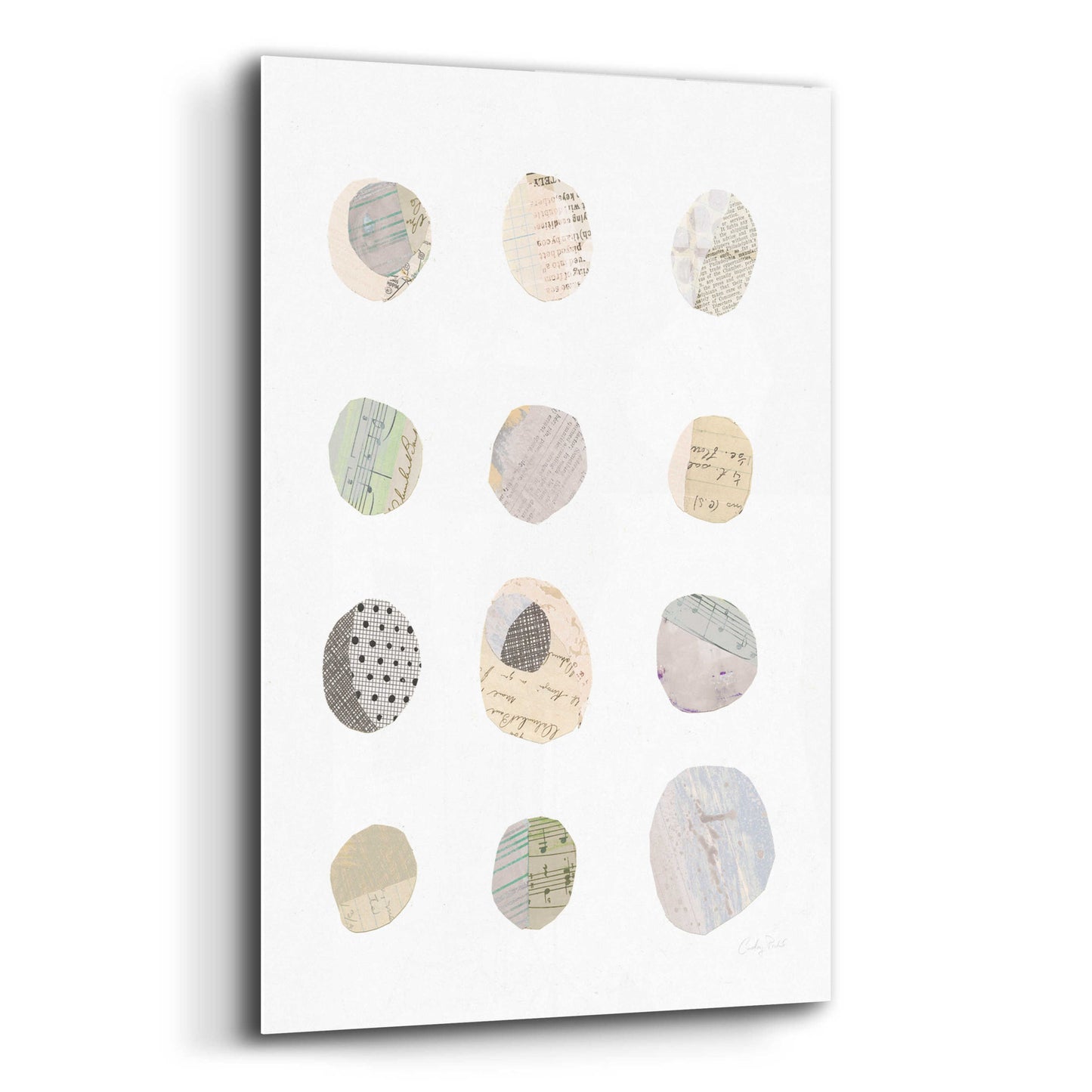 Epic Art 'Geometric Collage II on White Neutral by Courtney Prahl, Acrylic Glass Wall Art,16x24