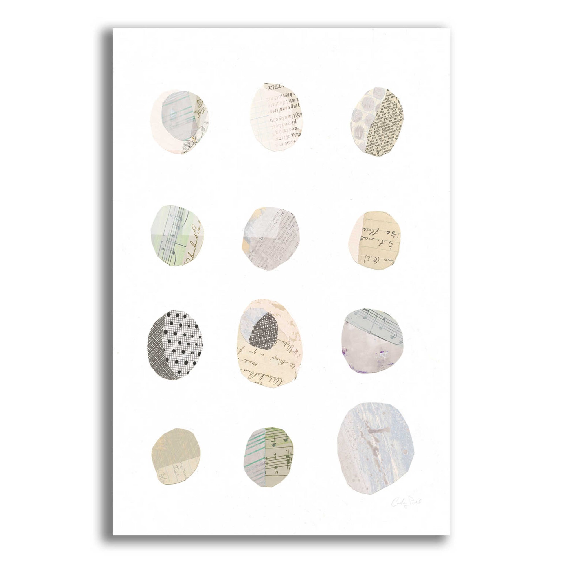 Epic Art 'Geometric Collage II on White Neutral by Courtney Prahl, Acrylic Glass Wall Art,16x24