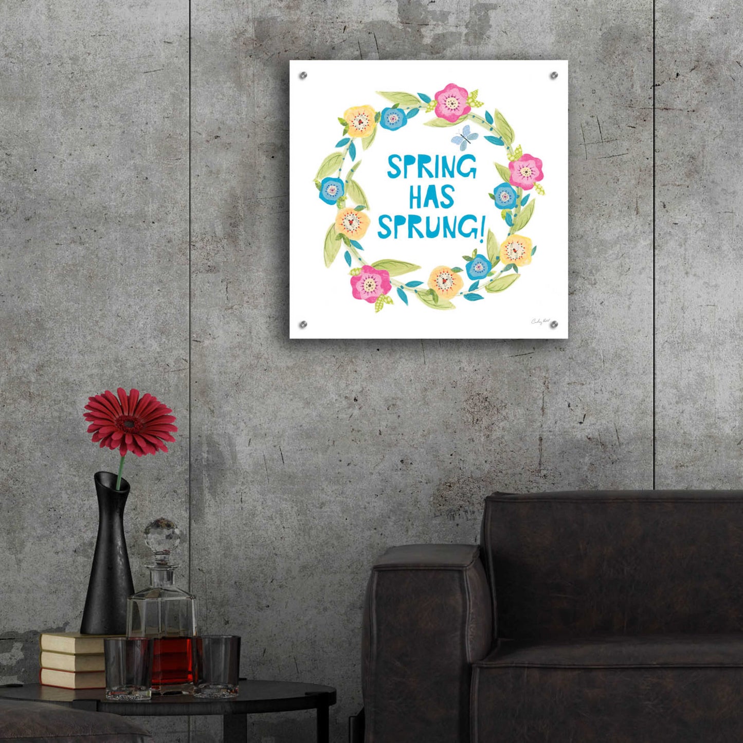 Epic Art 'Spring Has Sprung II by Courtney Prahl, Acrylic Glass Wall Art,24x24