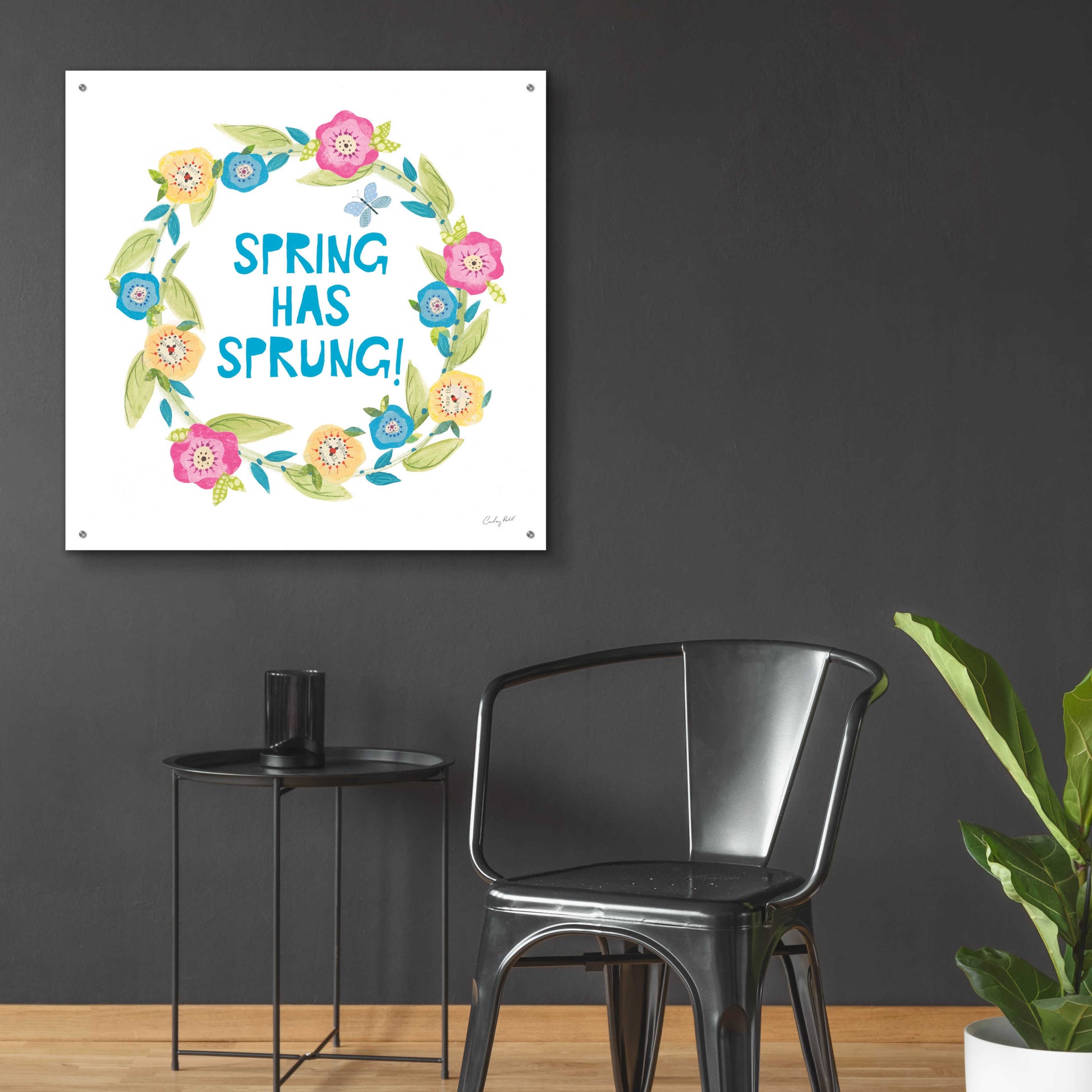 Epic Art 'Spring Has Sprung II by Courtney Prahl, Acrylic Glass Wall Art,36x36