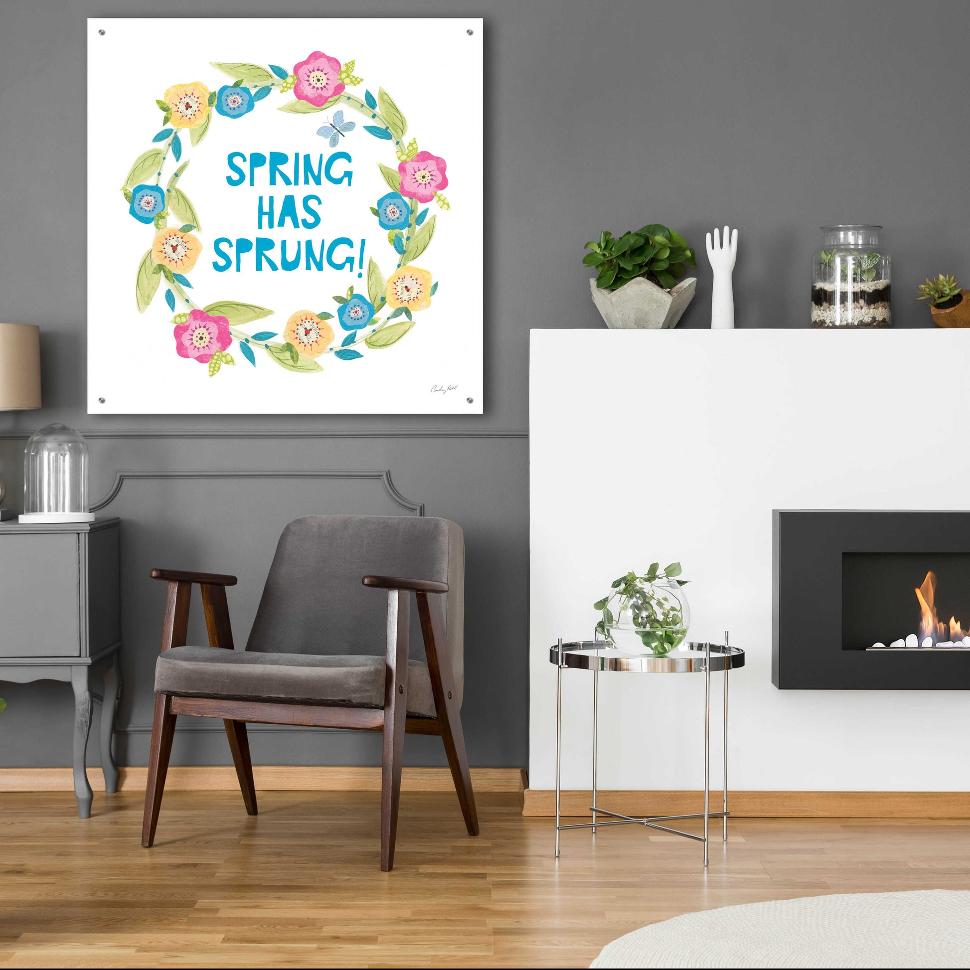 Epic Art 'Spring Has Sprung II by Courtney Prahl, Acrylic Glass Wall Art,36x36