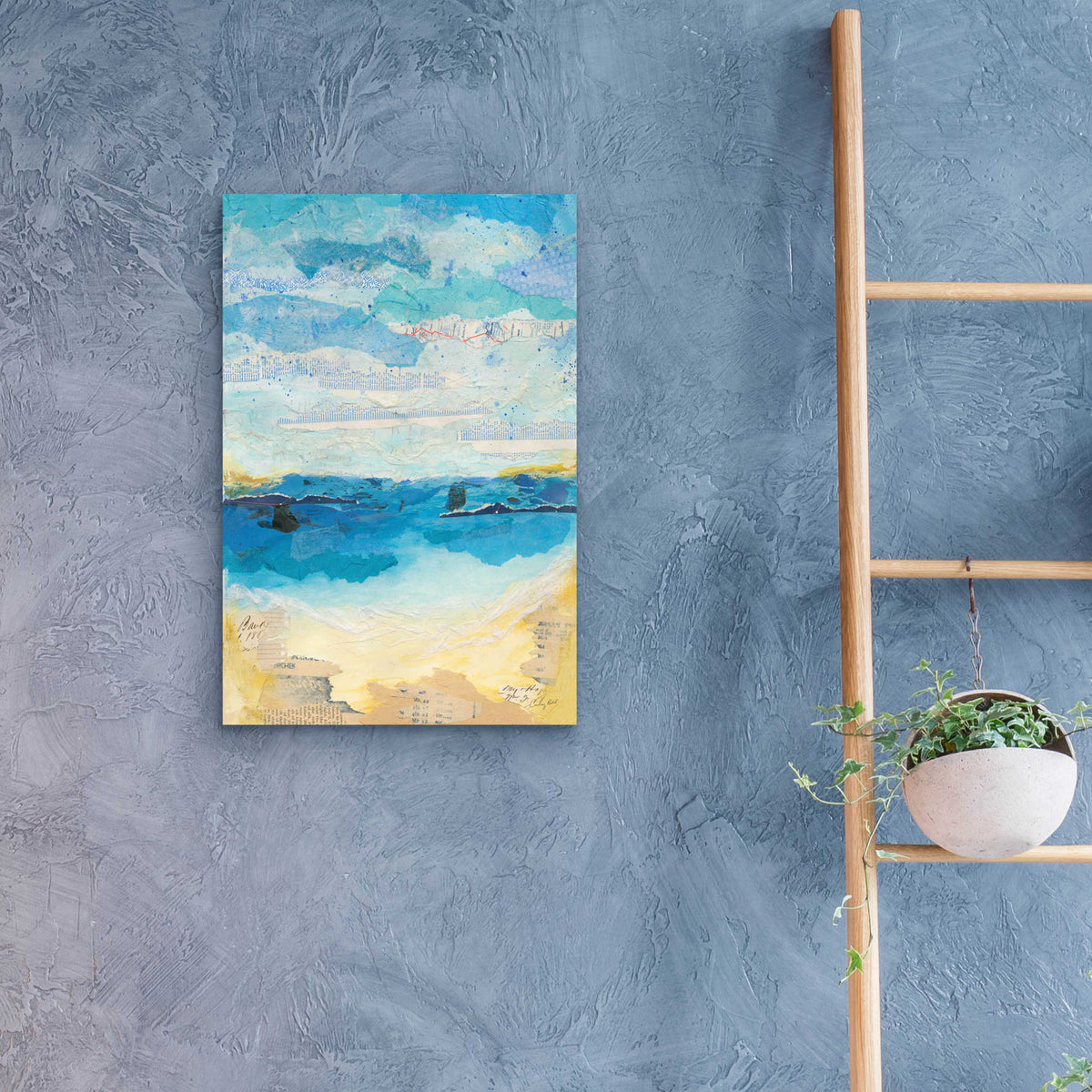Epic Art 'Abstract Coastal III by Courtney Prahl, Acrylic Glass Wall Art,16x24