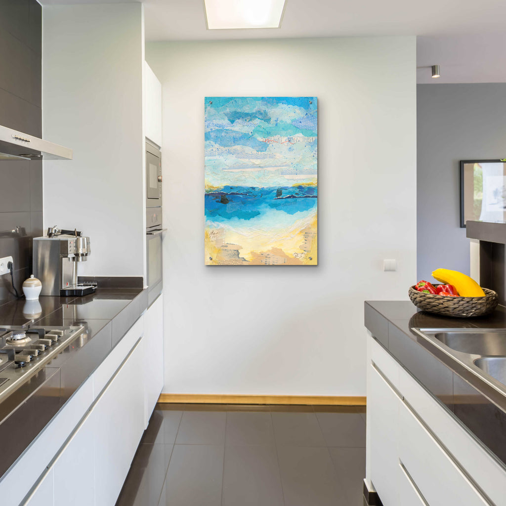 Epic Art 'Abstract Coastal III by Courtney Prahl, Acrylic Glass Wall Art,24x36