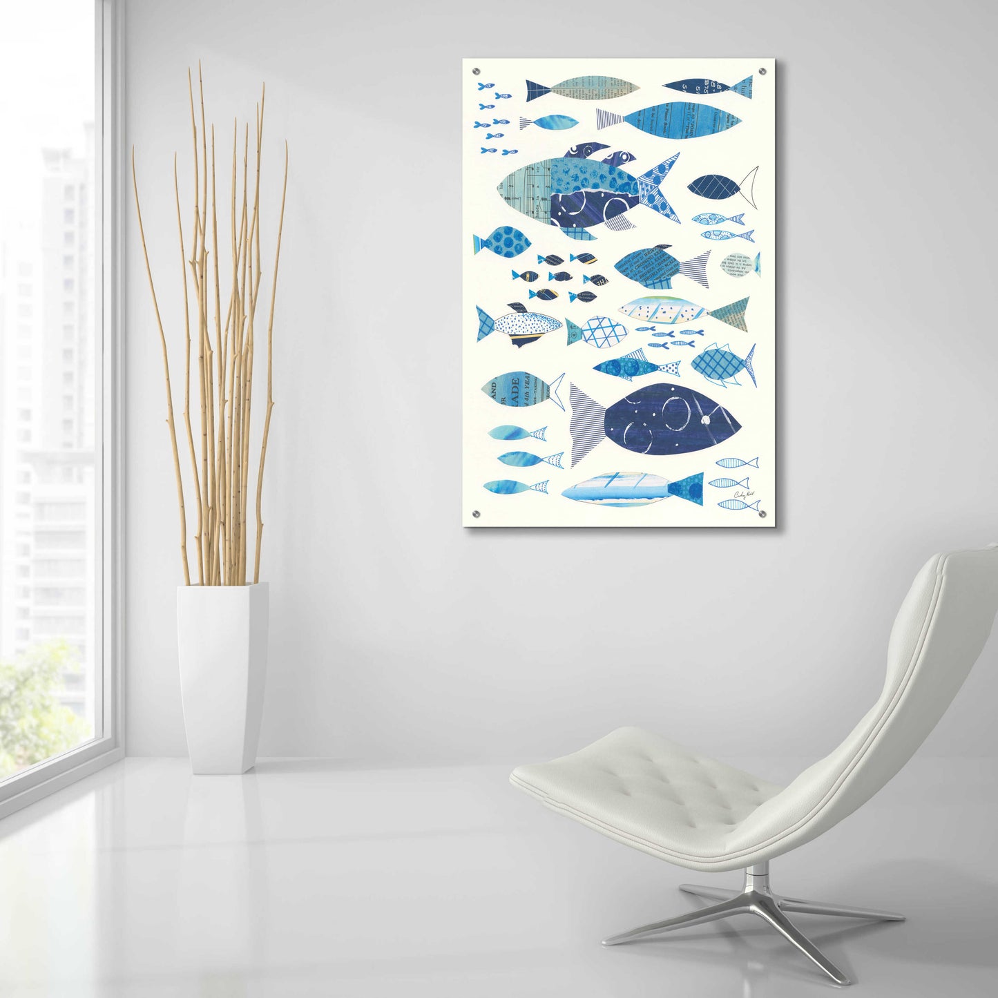 Epic Art 'Go With the Flow II by Courtney Prahl, Acrylic Glass Wall Art,24x36