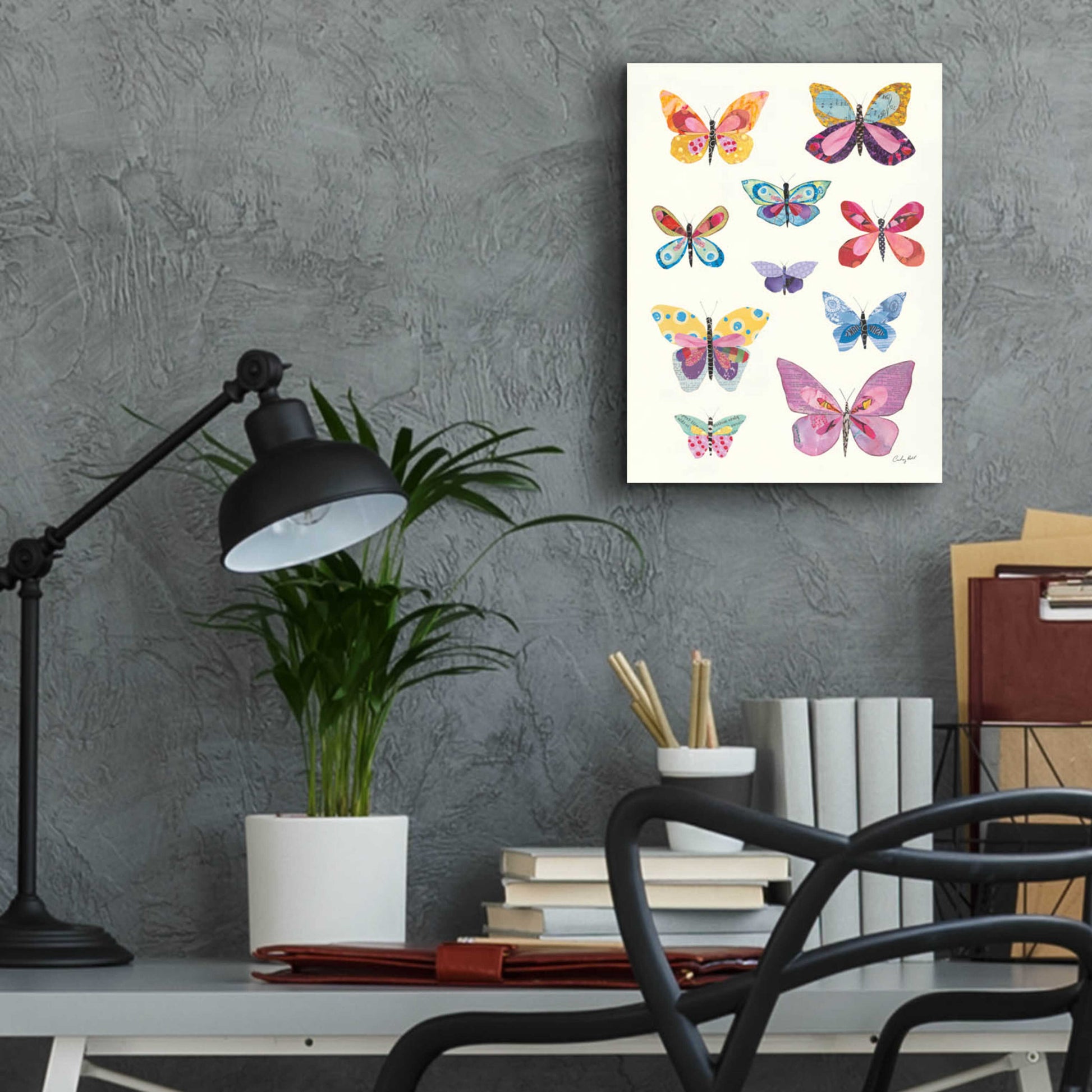 Epic Art 'Butterfly Charts II by Courtney Prahl, Acrylic Glass Wall Art,12x16