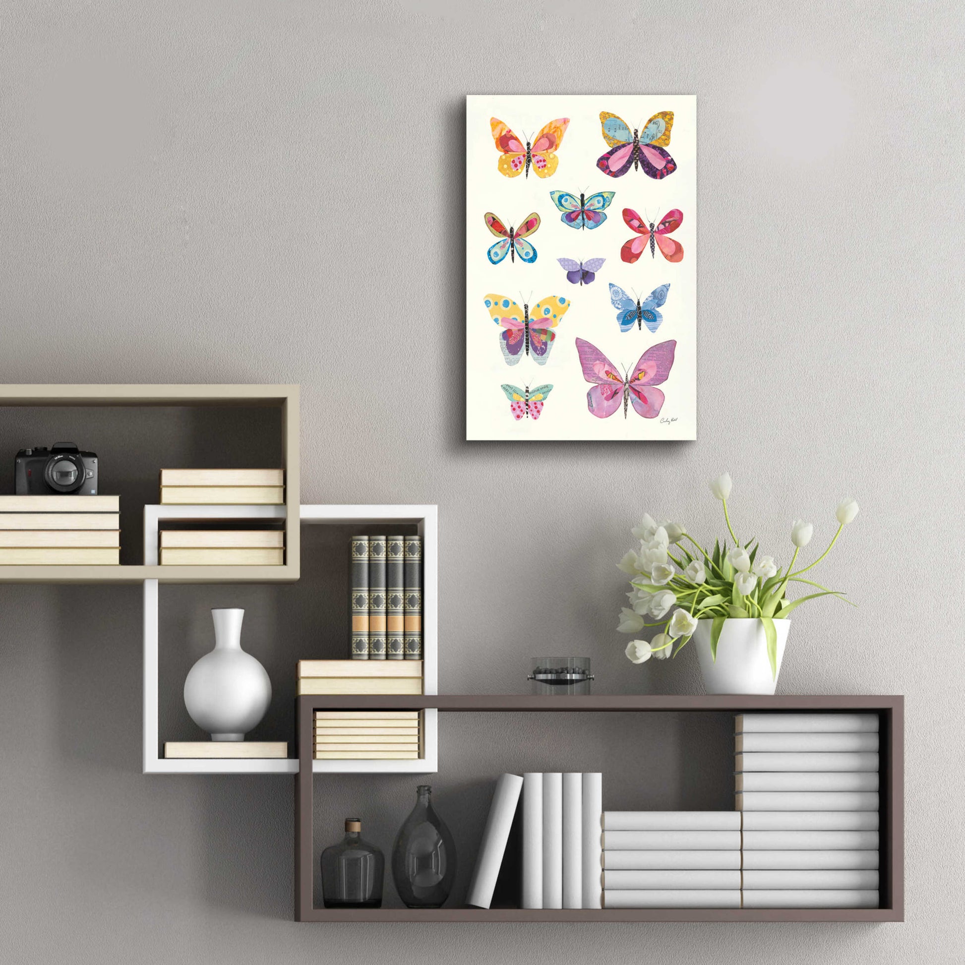 Epic Art 'Butterfly Charts II by Courtney Prahl, Acrylic Glass Wall Art,16x24