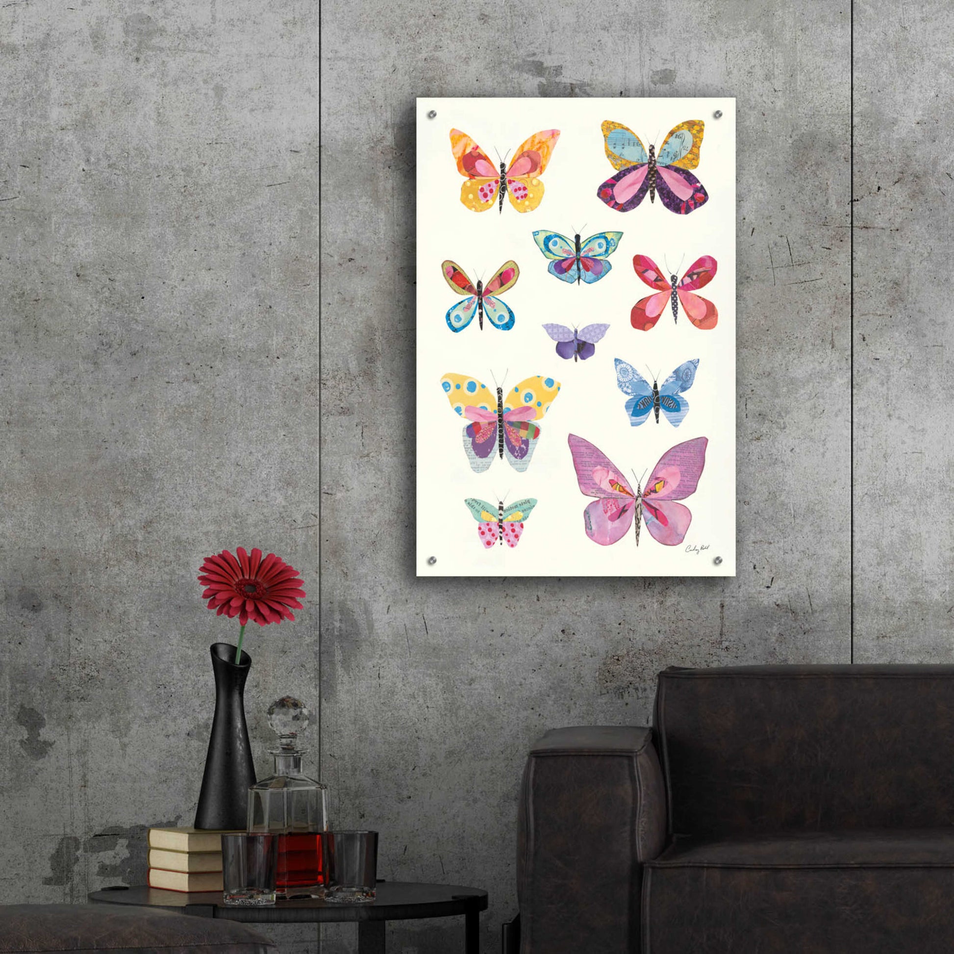 Epic Art 'Butterfly Charts II by Courtney Prahl, Acrylic Glass Wall Art,24x36