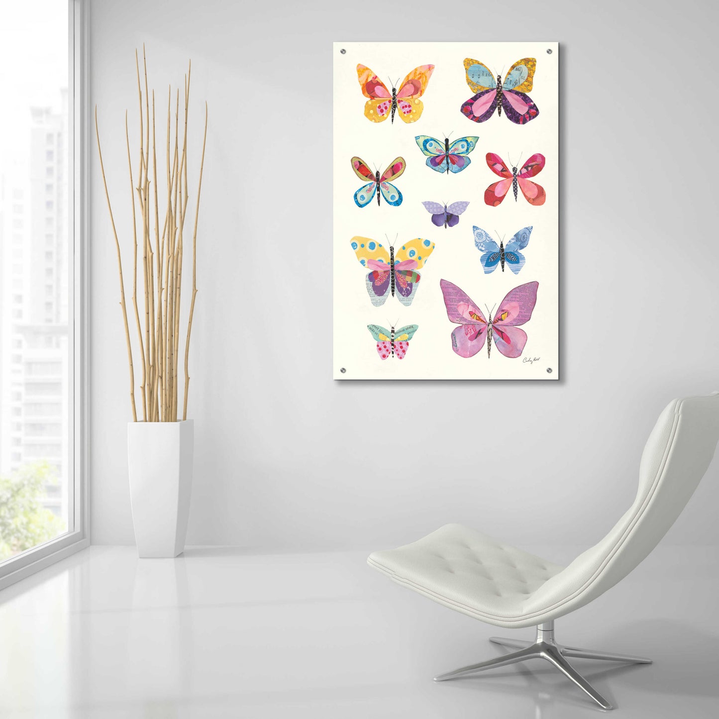 Epic Art 'Butterfly Charts II by Courtney Prahl, Acrylic Glass Wall Art,24x36