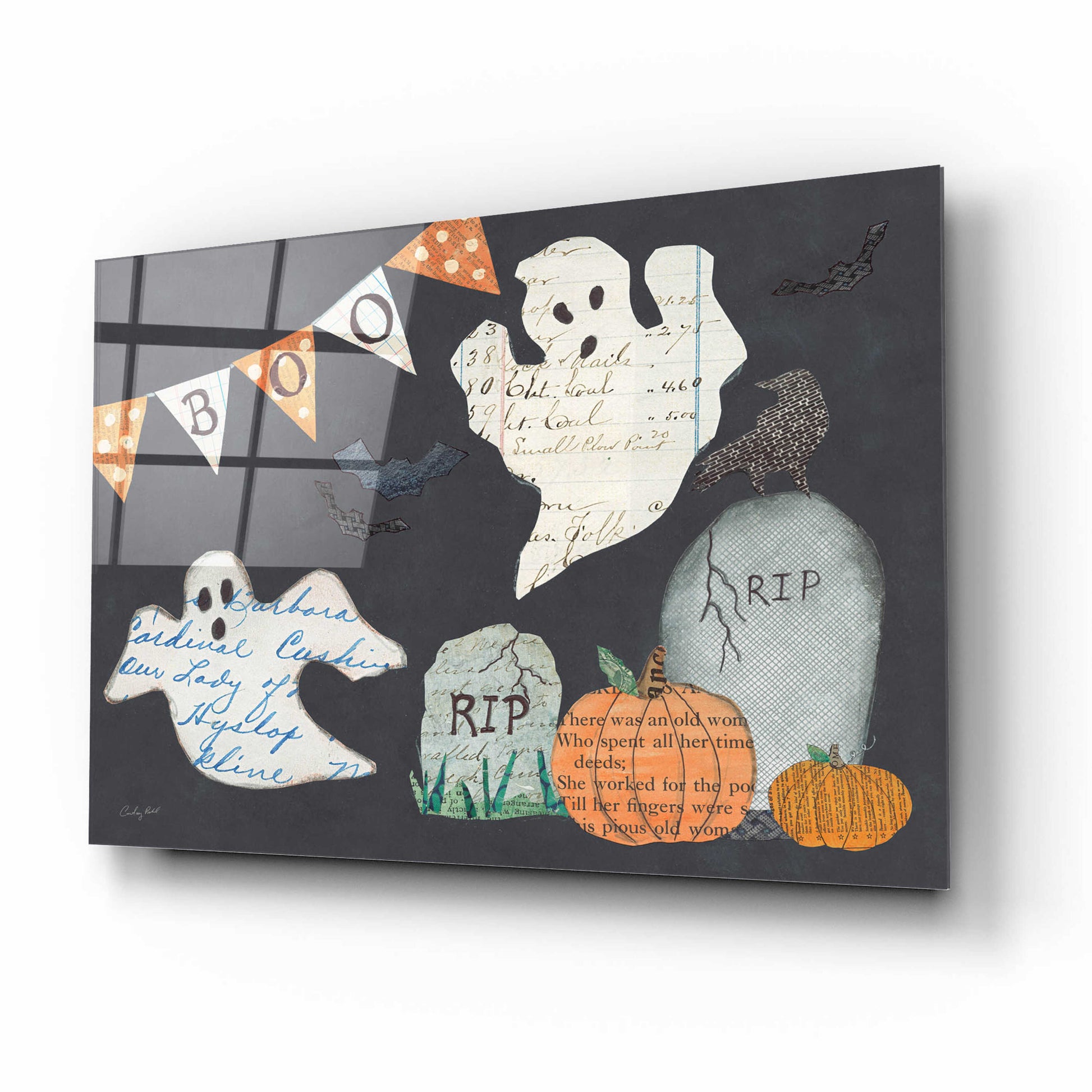 Epic Art 'Halloween Whimsy III by Courtney Prahl, Acrylic Glass Wall Art,16x12