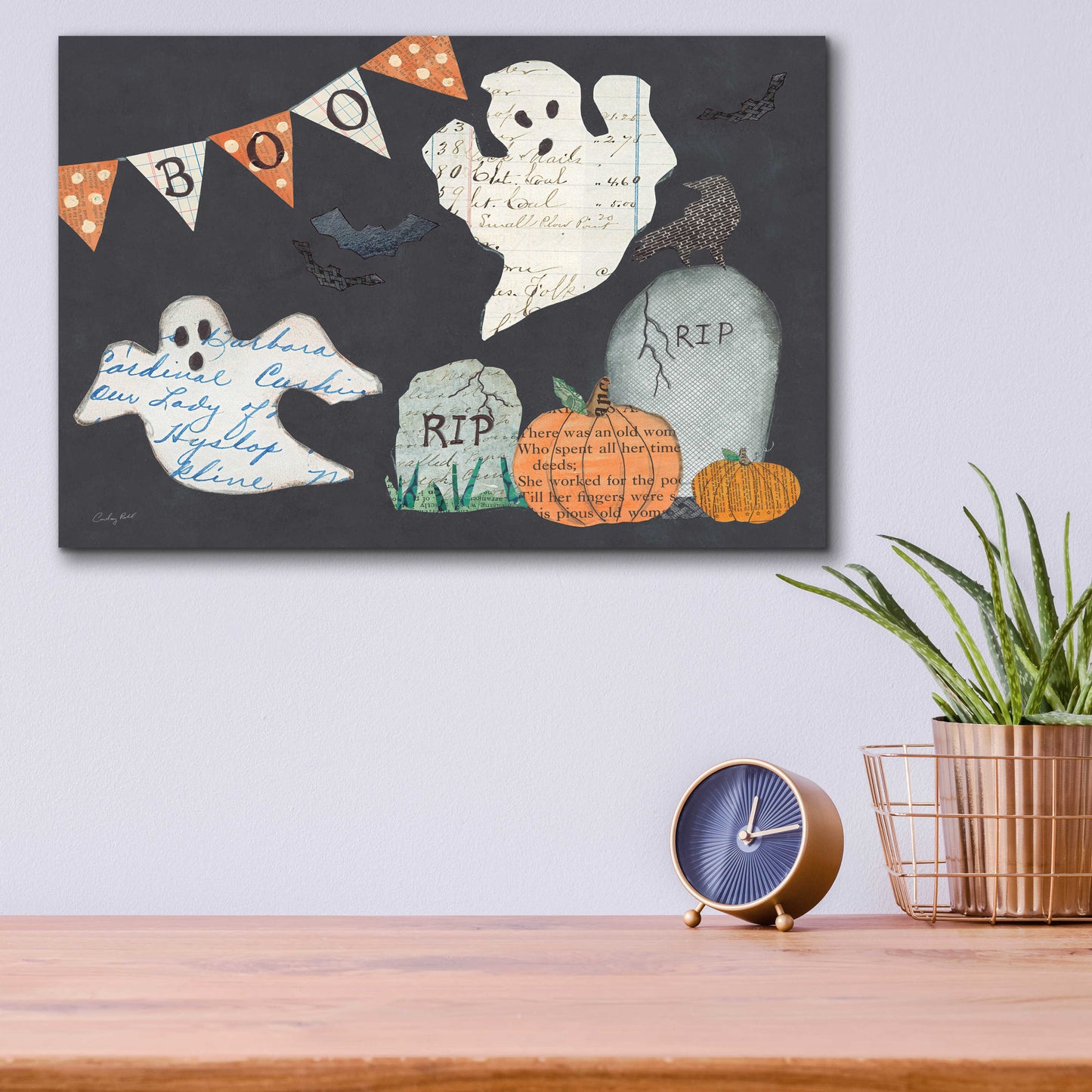 Epic Art 'Halloween Whimsy III by Courtney Prahl, Acrylic Glass Wall Art,16x12