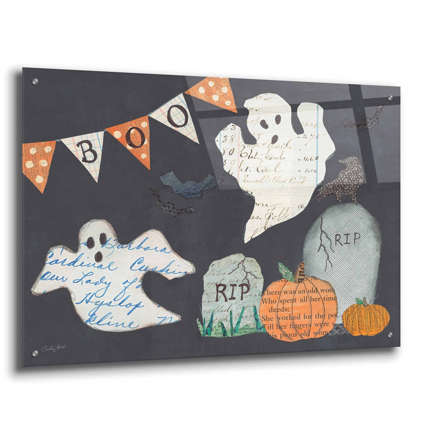 Epic Art 'Halloween Whimsy III by Courtney Prahl, Acrylic Glass Wall Art,36x24