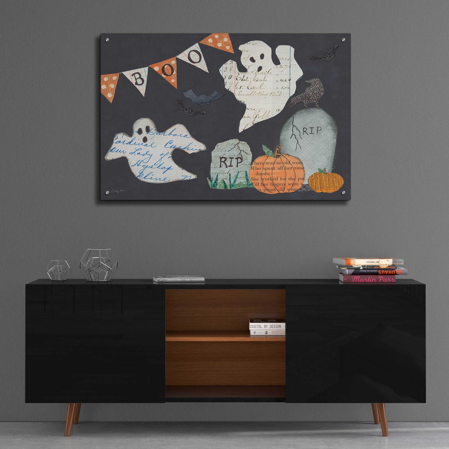 Epic Art 'Halloween Whimsy III by Courtney Prahl, Acrylic Glass Wall Art,36x24