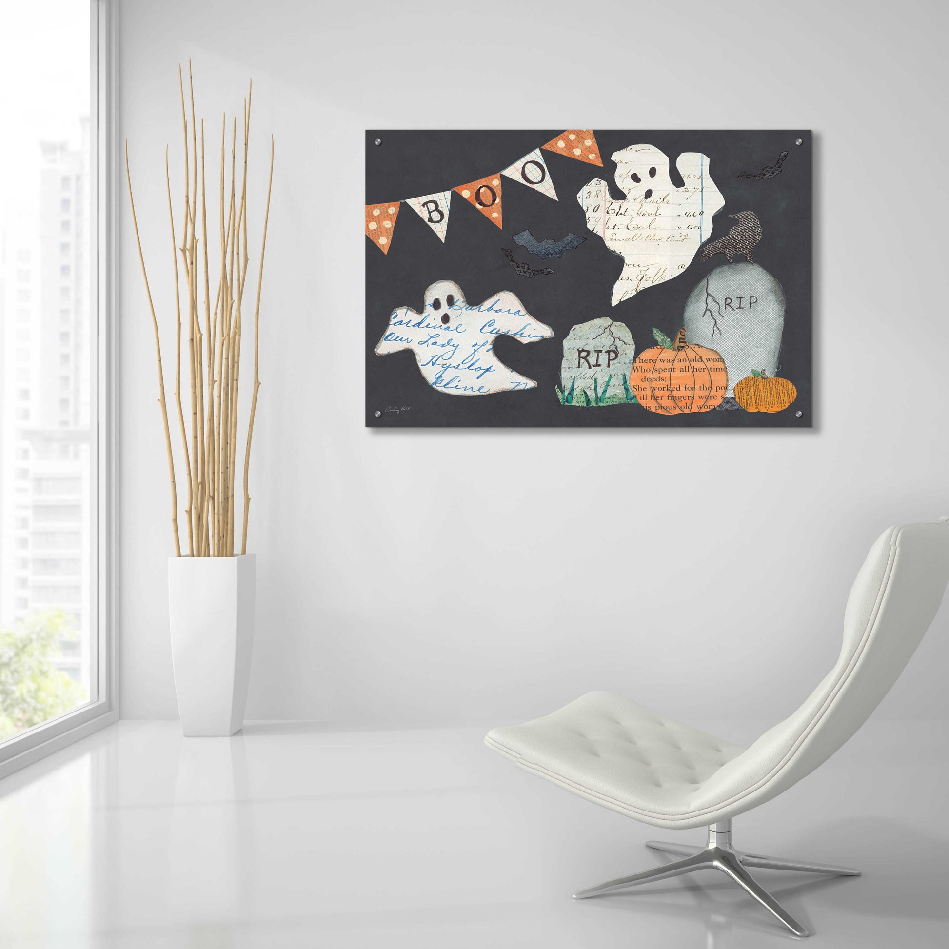 Epic Art 'Halloween Whimsy III by Courtney Prahl, Acrylic Glass Wall Art,36x24