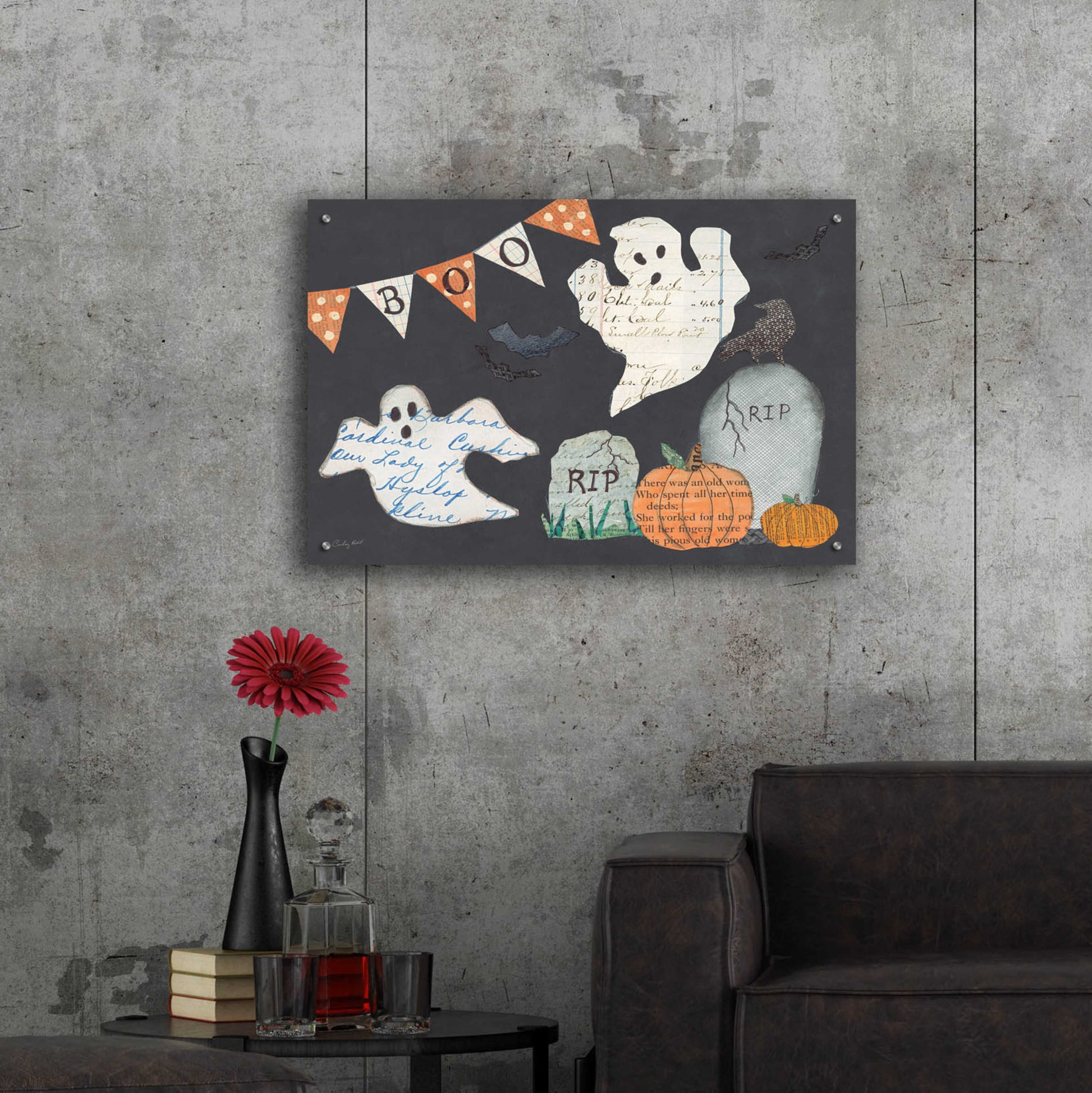 Epic Art 'Halloween Whimsy III by Courtney Prahl, Acrylic Glass Wall Art,36x24